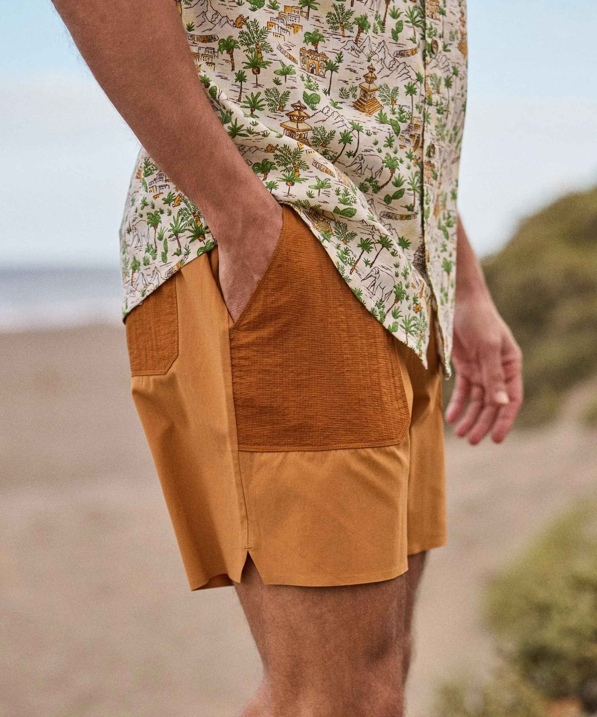 Tarcho Retro Shorts 7in - Argan Oil - Image 2