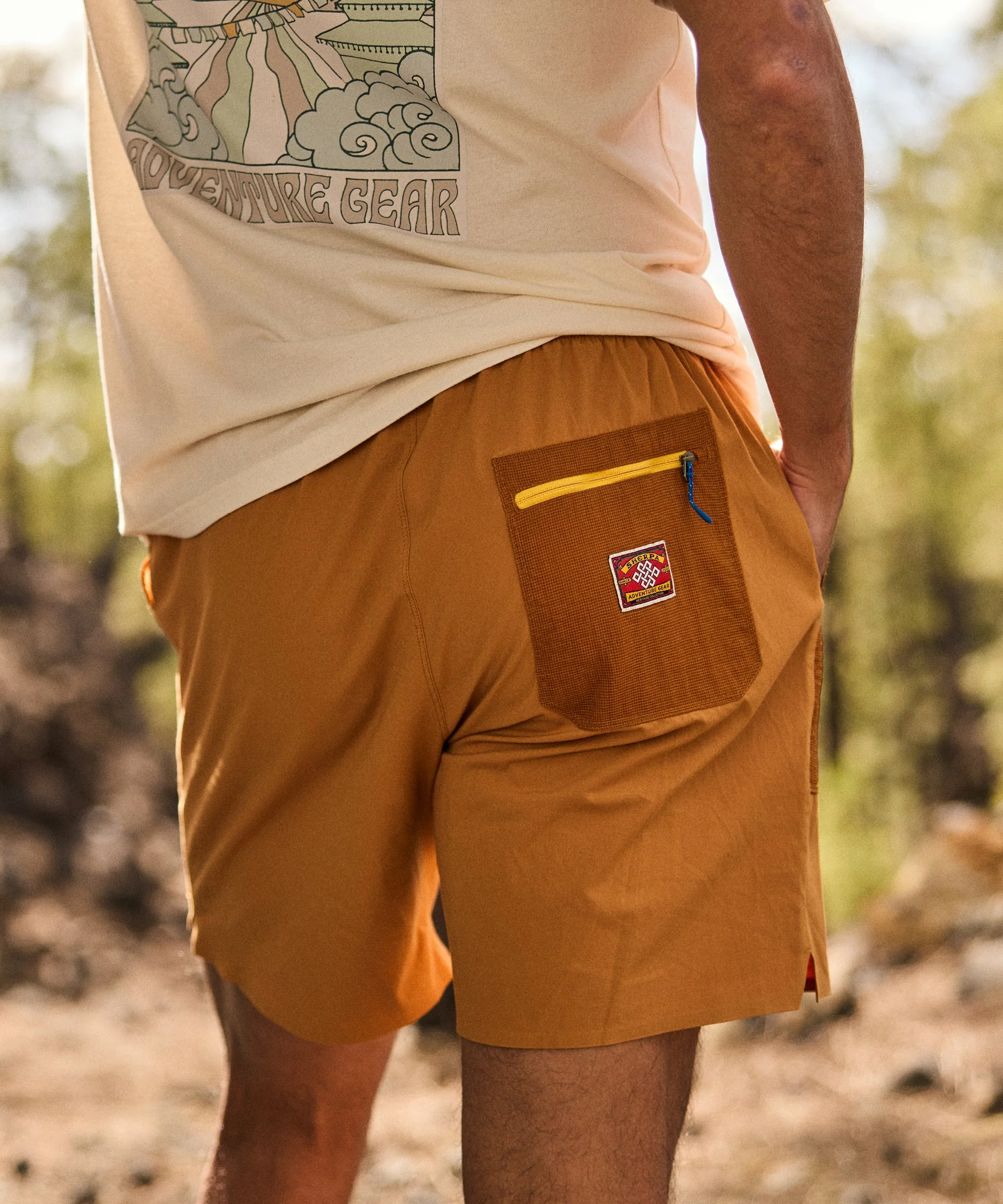 Tarcho Retro Shorts 7in - Argan Oil - Image 4