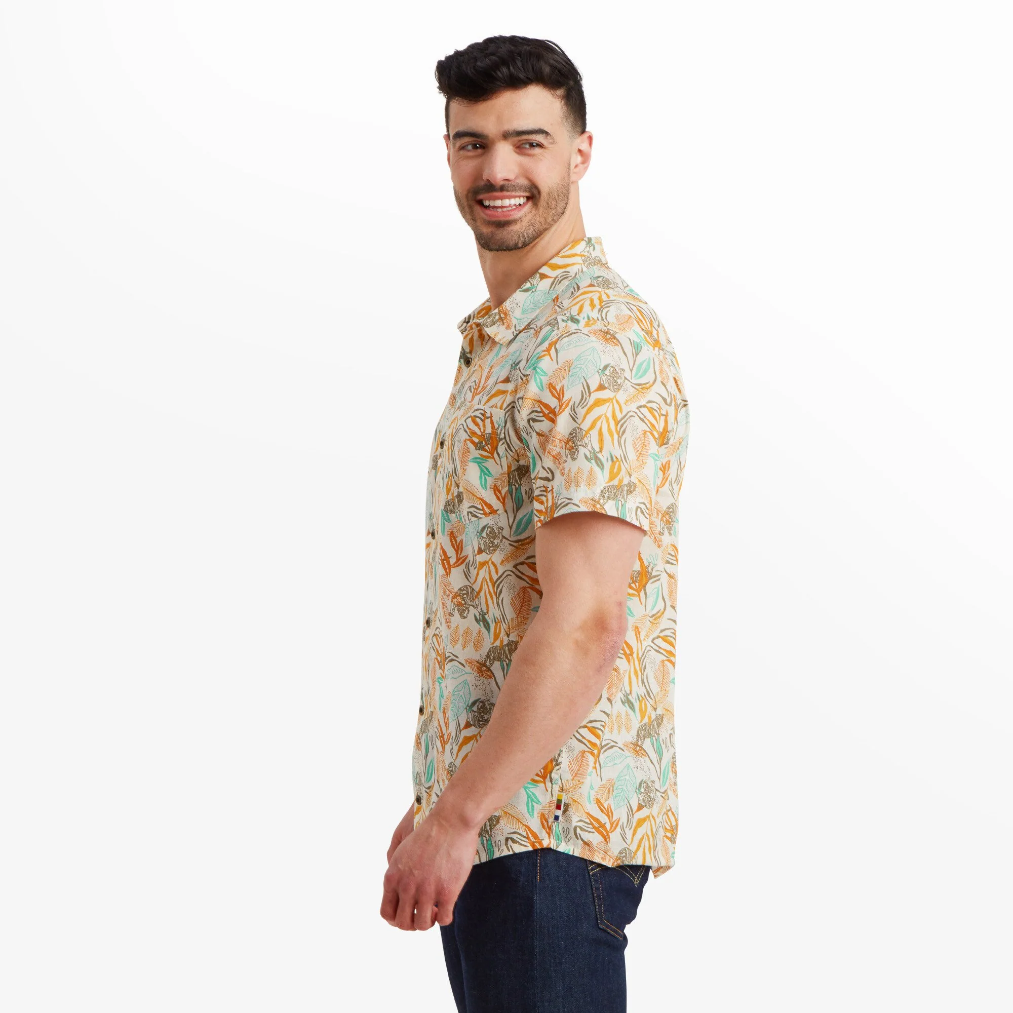 Tiger Leaf Short Sleeve Shirt - Masala - Image 3