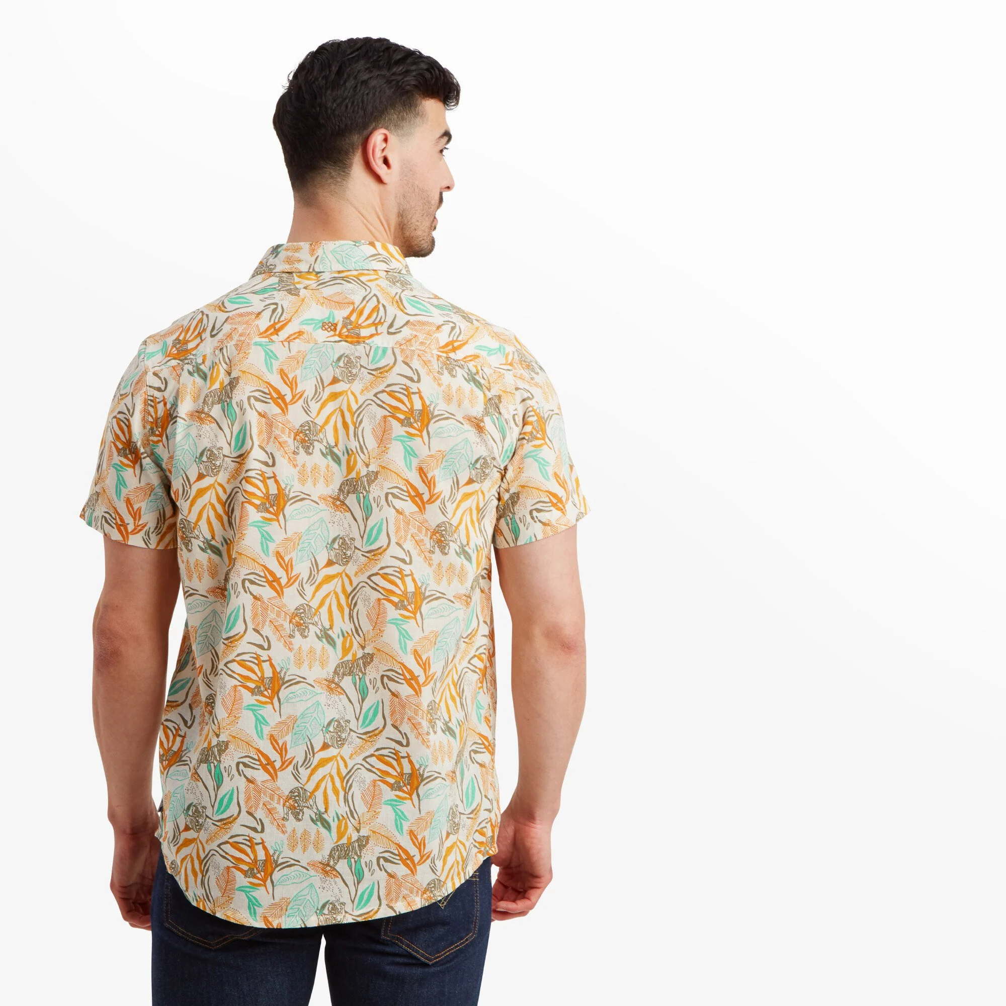 Tiger Leaf Short Sleeve Shirt - Masala - Image 4