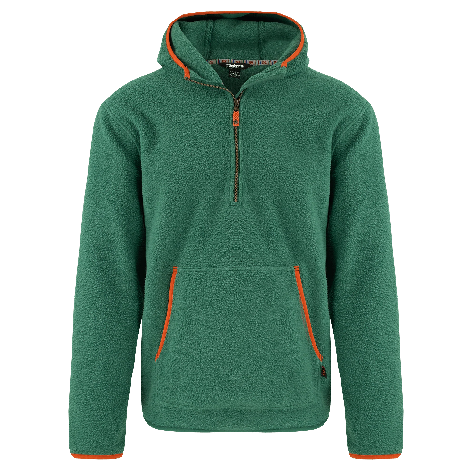Uddesya Sherpa Quarter Zip Fleece Hoodie - Forest
