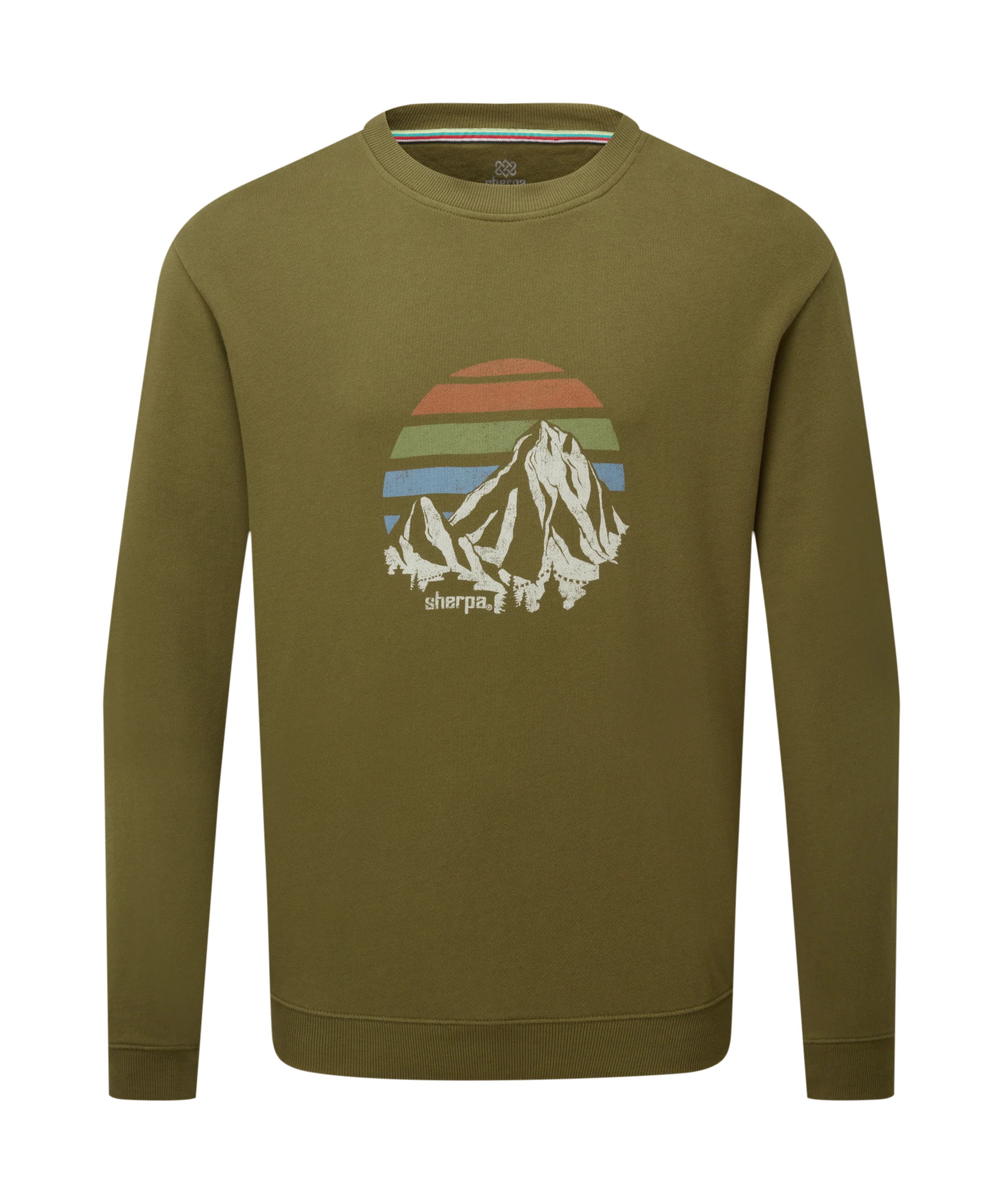 Pokhara Sunset Crew Sweatshirt - Moss