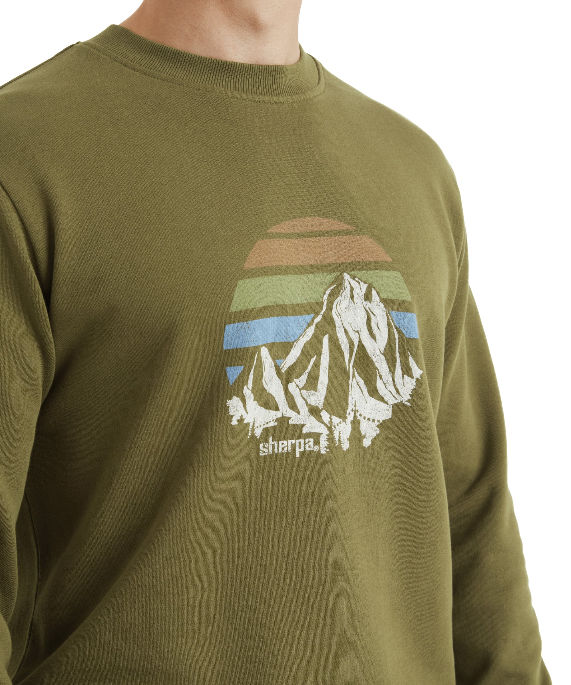 Pokhara Sunset Crew Sweatshirt - Moss - Image 6