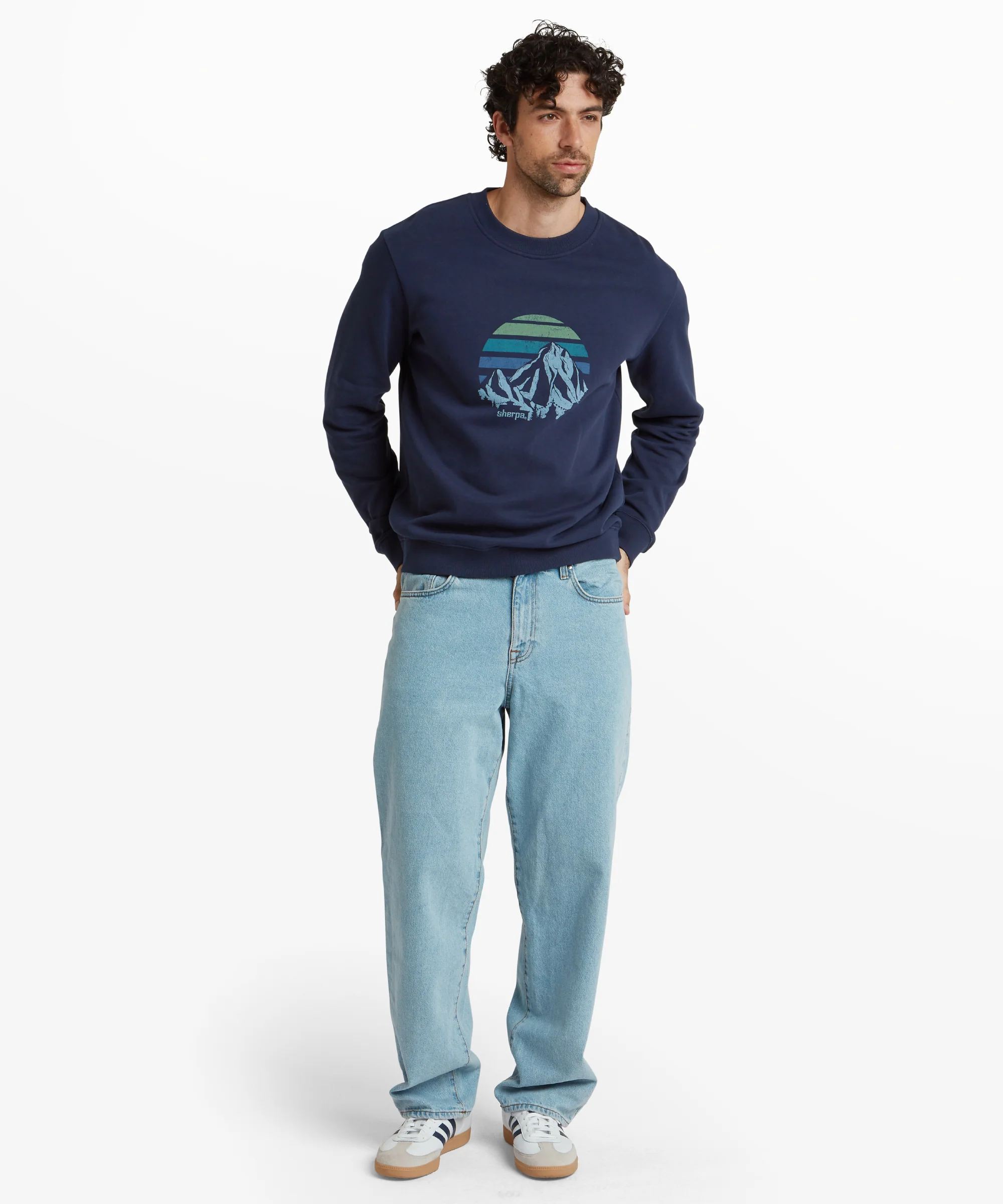 Pokhara Sunset Crew Sweatshirt - Rathee Blue - Image 3