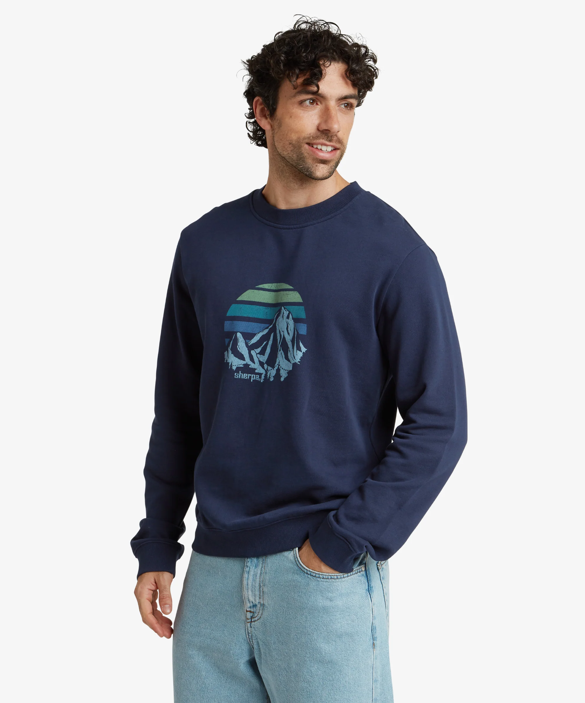 Pokhara Sunset Crew Sweatshirt - Rathee Blue - Image 4
