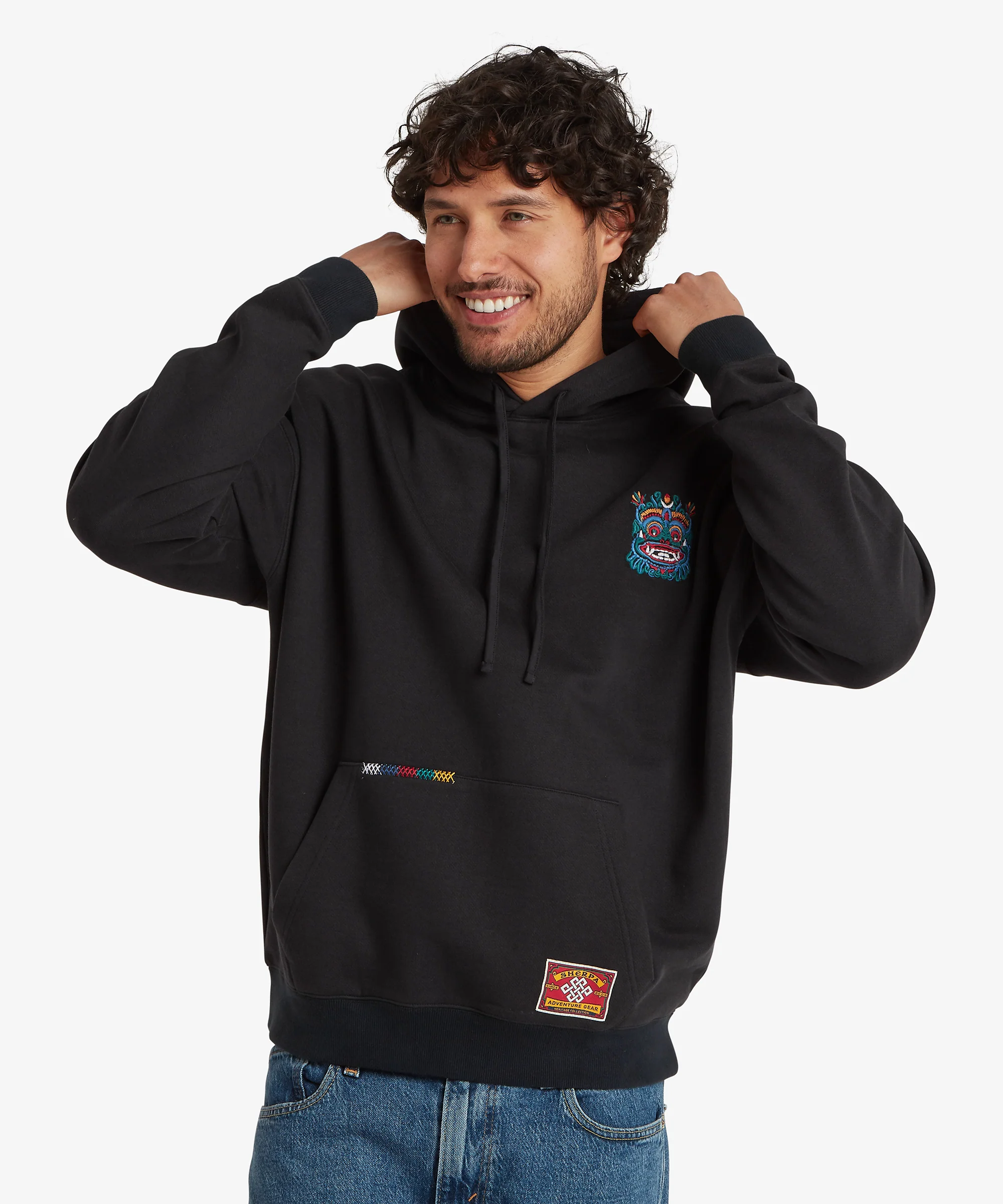 Unisex Tarcho Mask Hoodie  - Black - Image 3