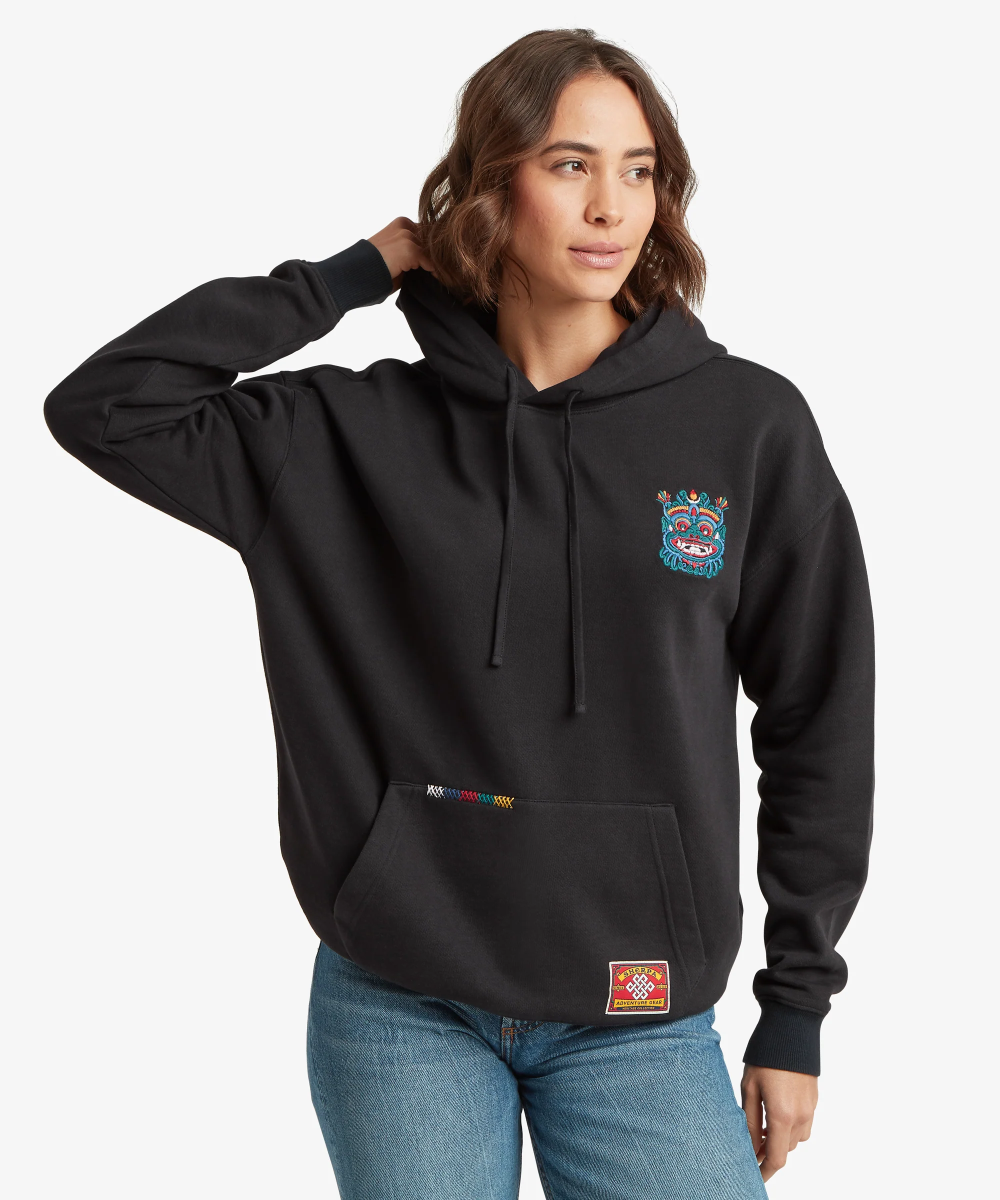 Unisex Tarcho Mask Hoodie  - Black - Image 4