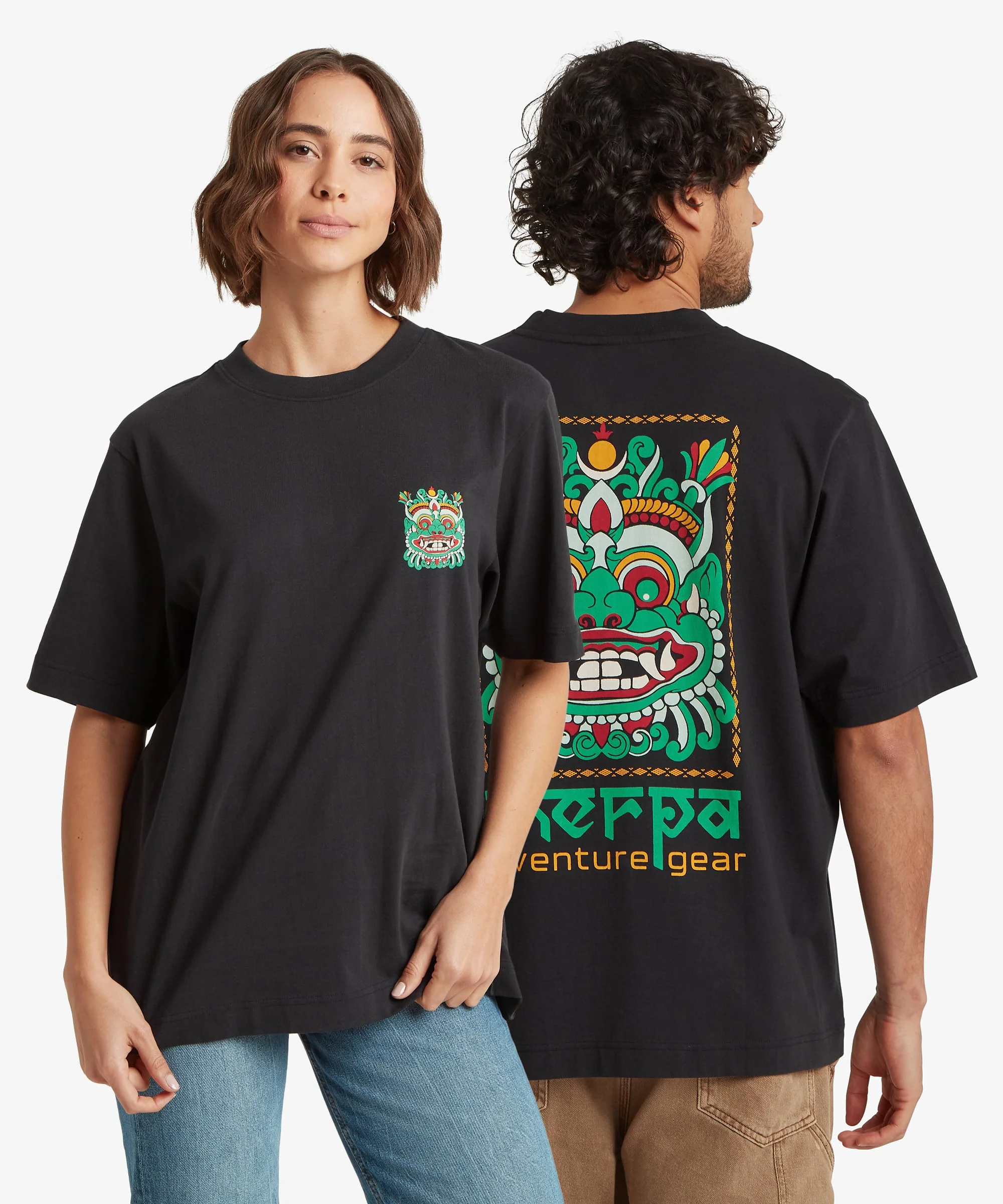Unisex Tarcho Mask T-Shirt  - Black - Image 2