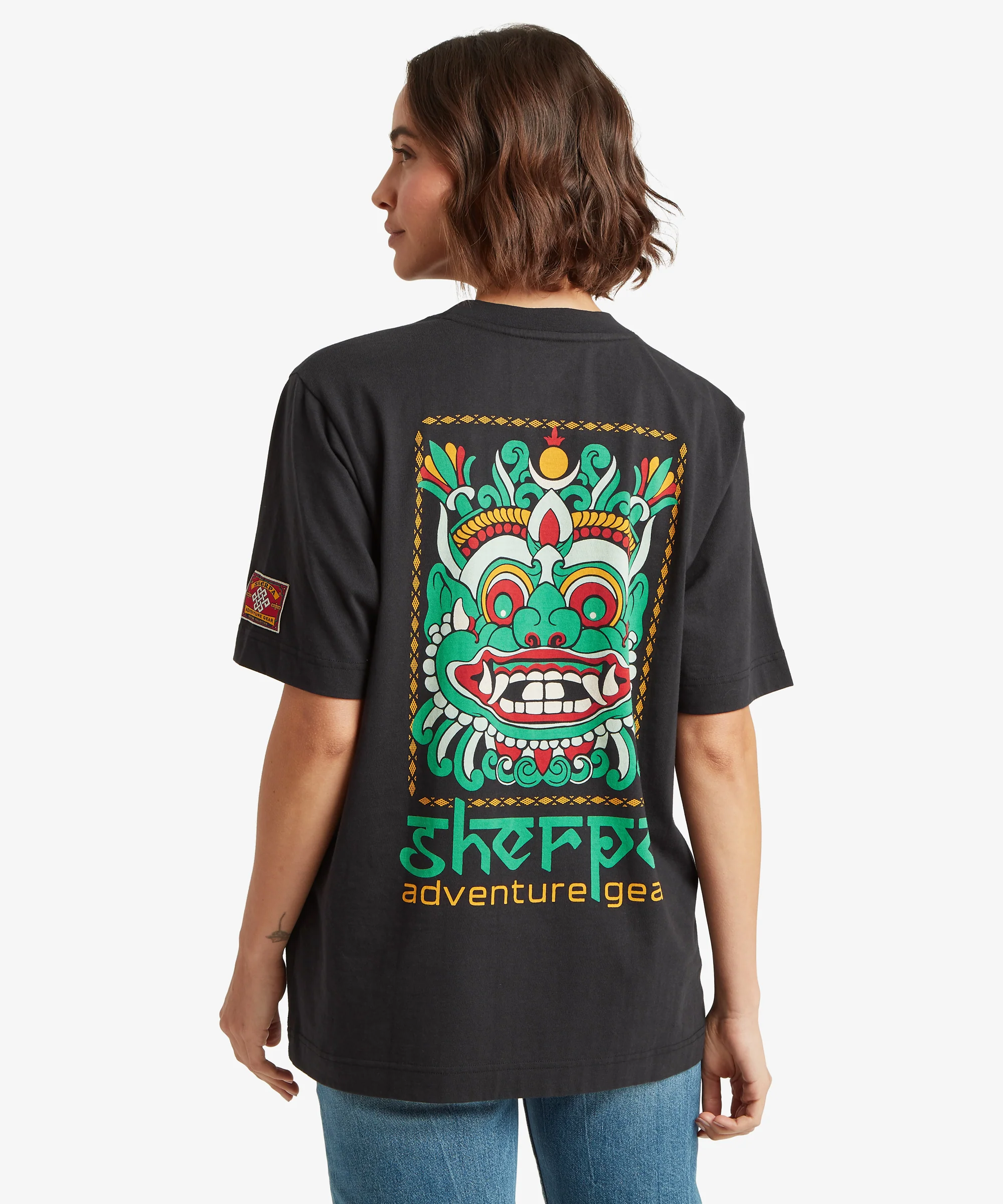 Unisex Tarcho Mask T-Shirt  - Black - Image 8