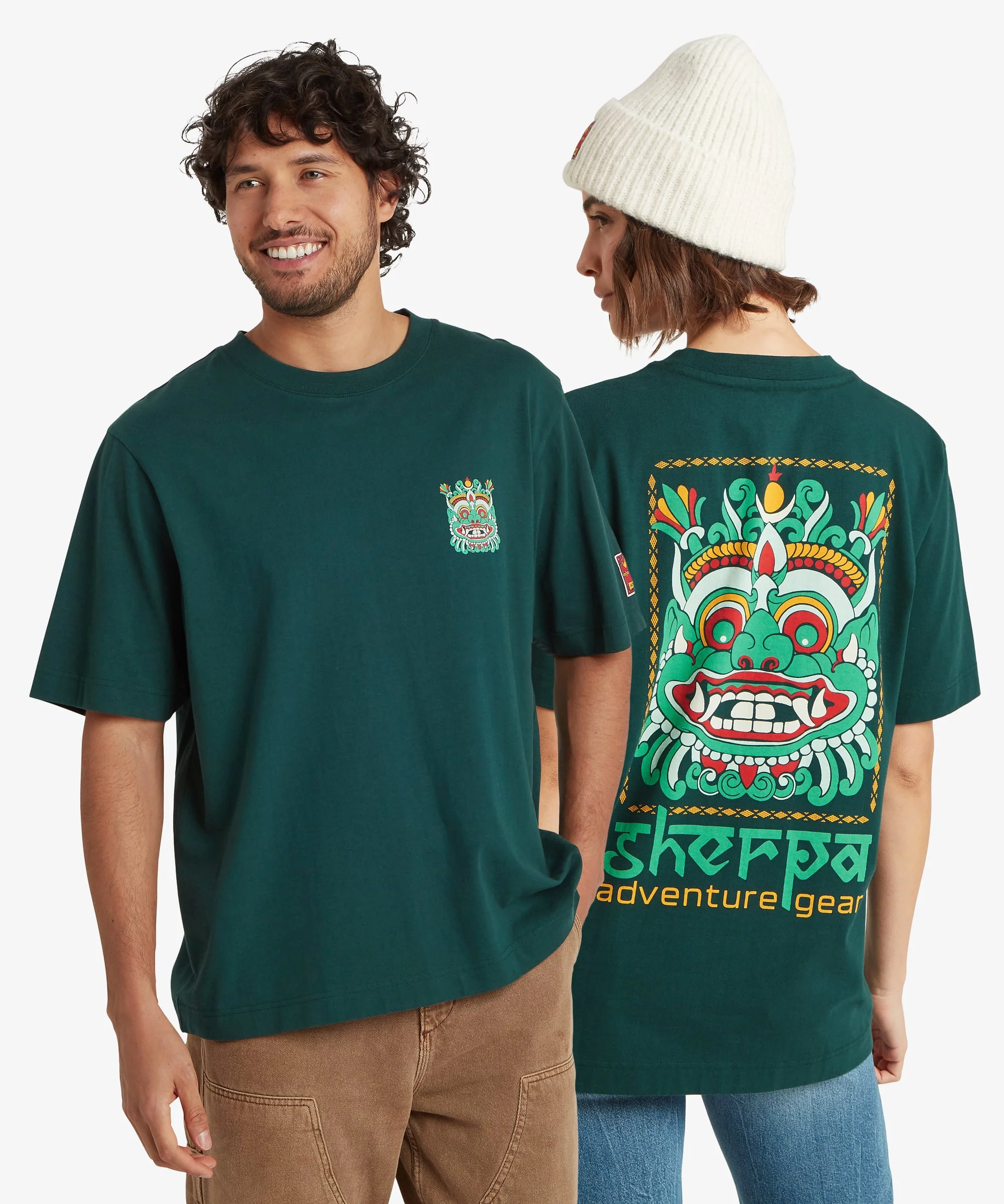 Unisex Tarcho Mask T-Shirt  - Dark Green - Image 2