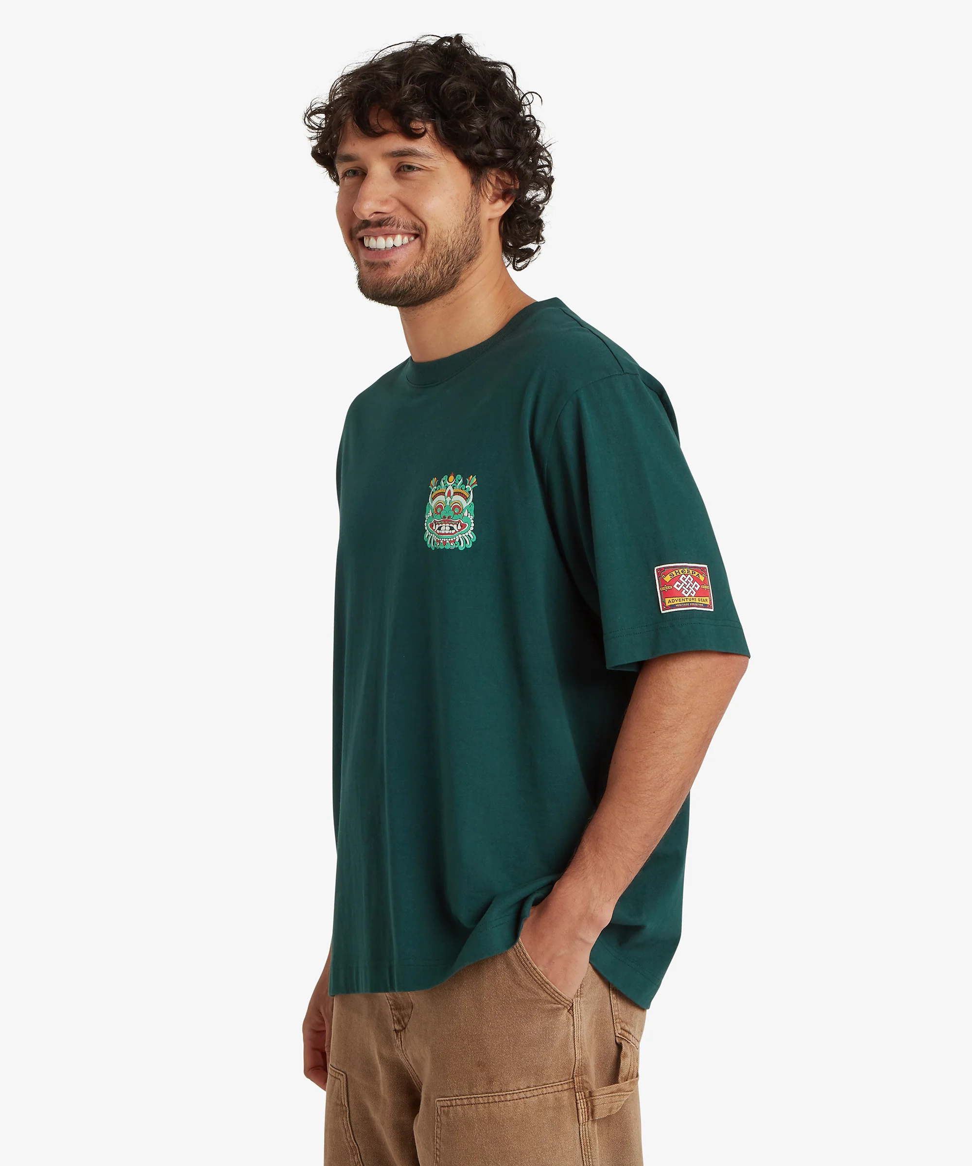Unisex Tarcho Mask T-Shirt  - Dark Green - Image 3