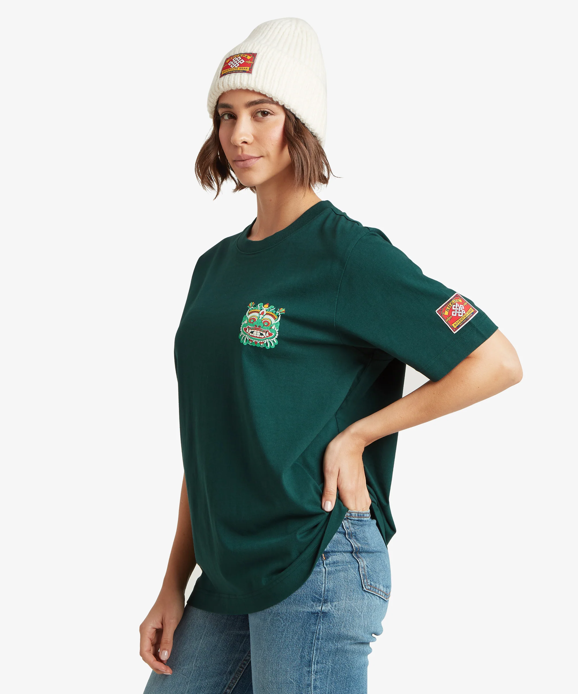 Unisex Tarcho Mask T-Shirt  - Dark Green - Image 4