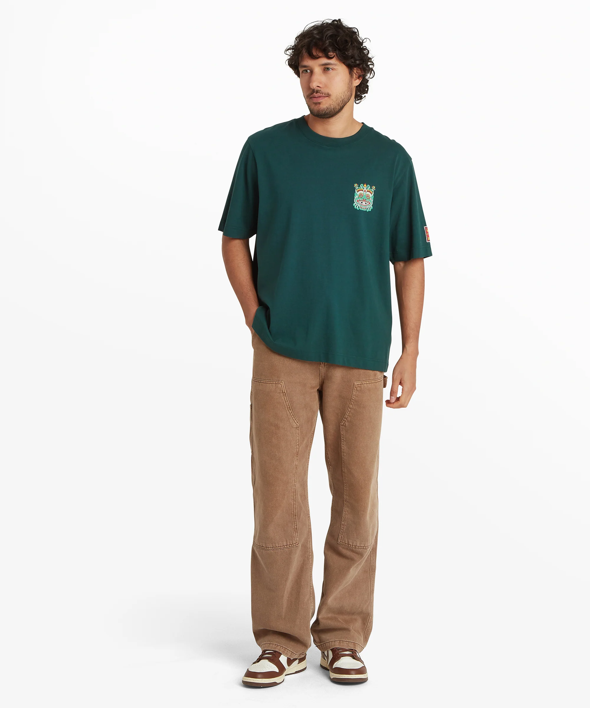 Unisex Tarcho Mask T-Shirt  - Dark Green - Image 5