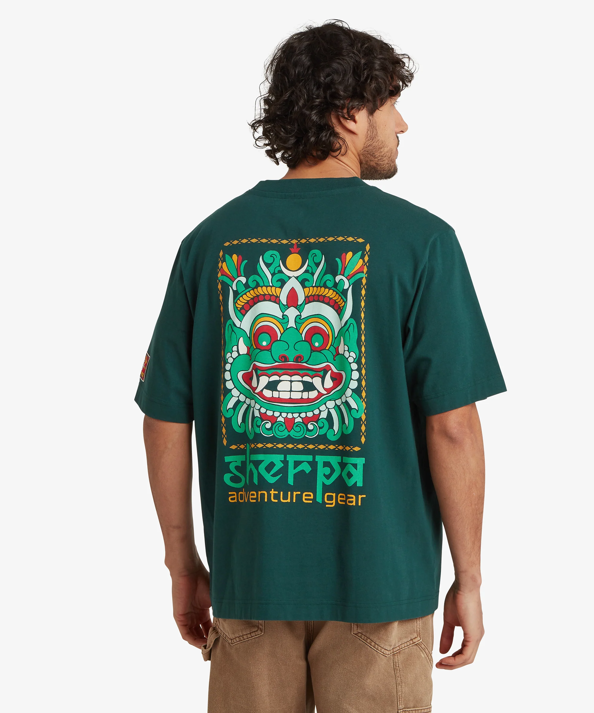 Unisex Tarcho Mask T-Shirt  - Dark Green - Image 7
