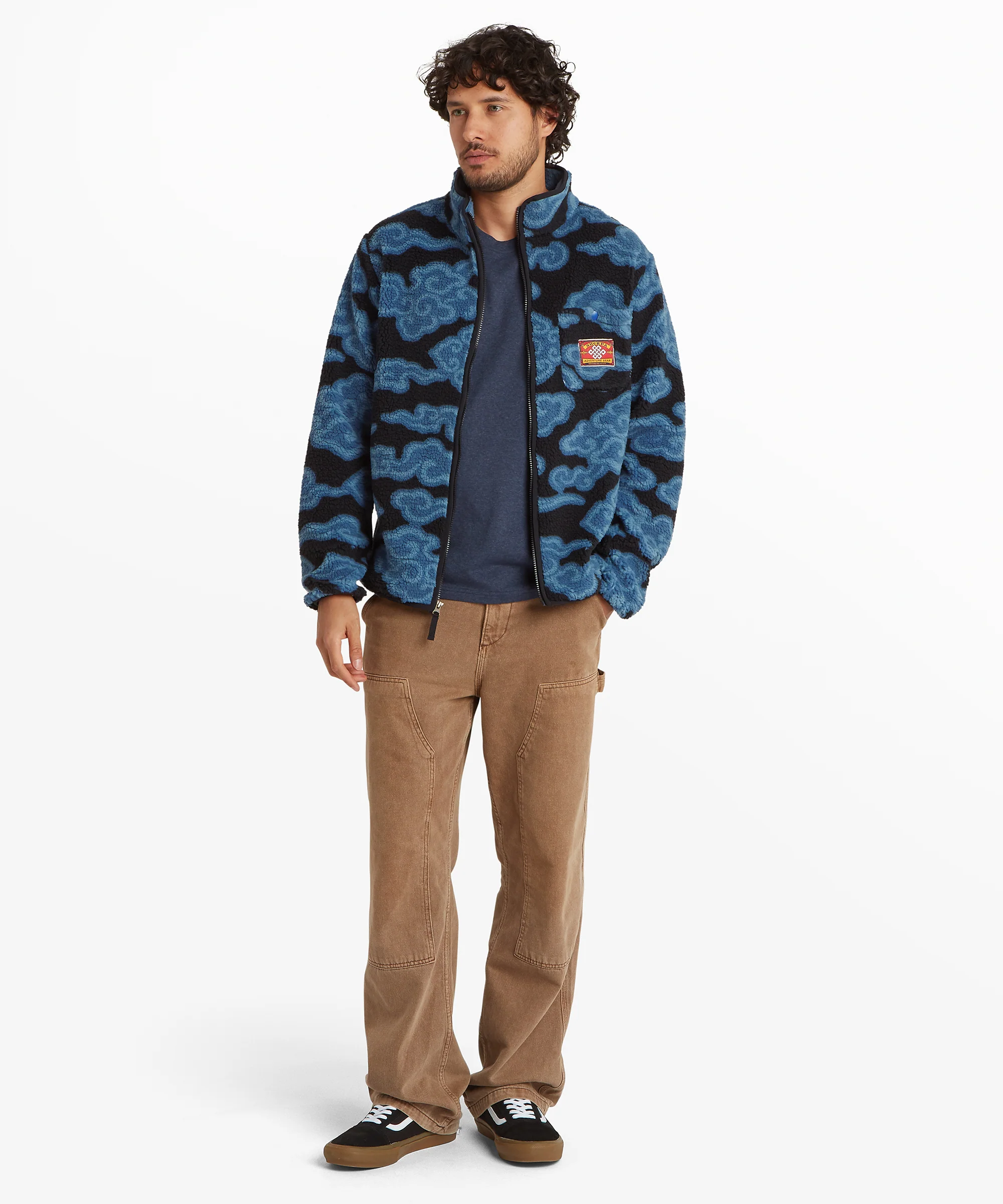 Tarcho Printed Full Zip Fleece  - Black Cloud - Image 5