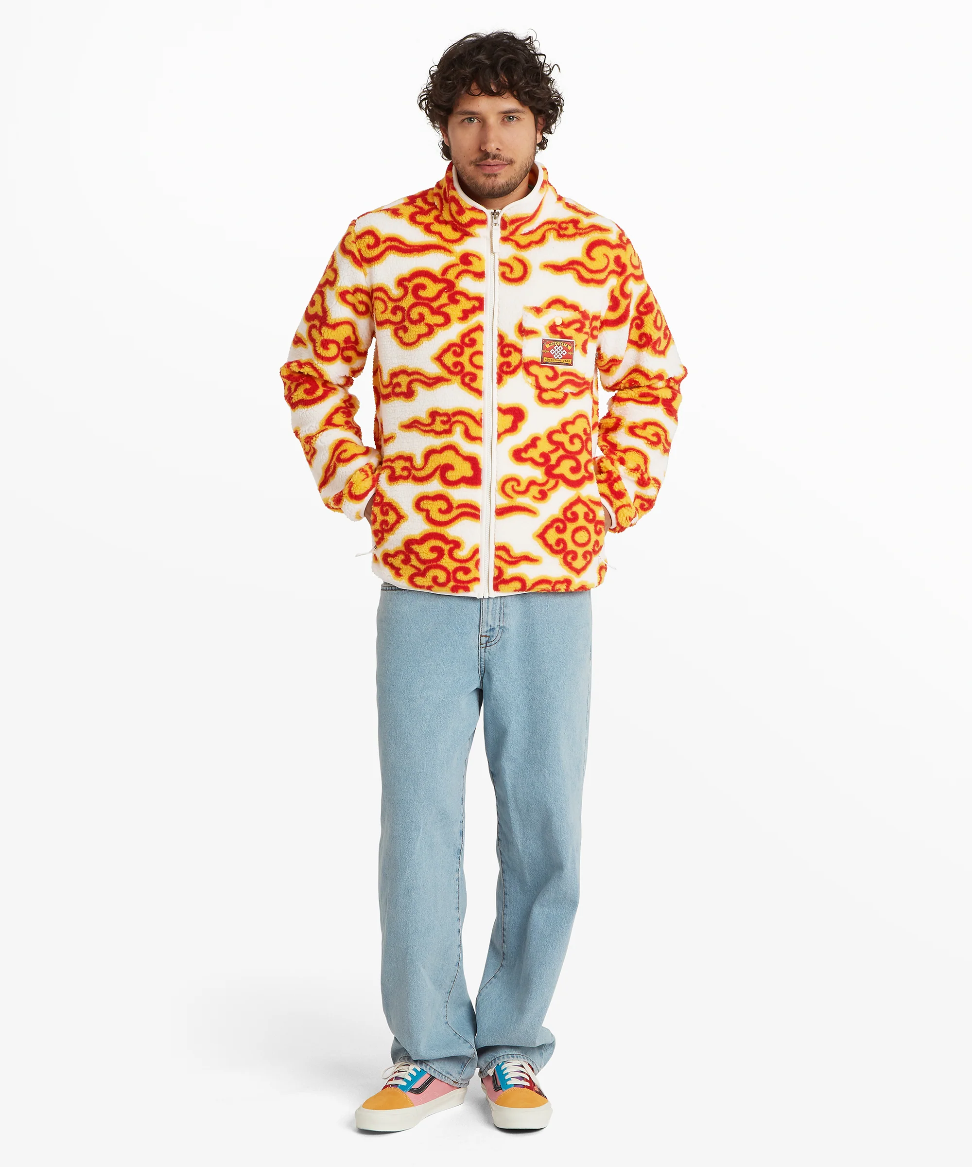 Tarcho Printed Full Zip Fleece  - Peetho Cloud - Image 5