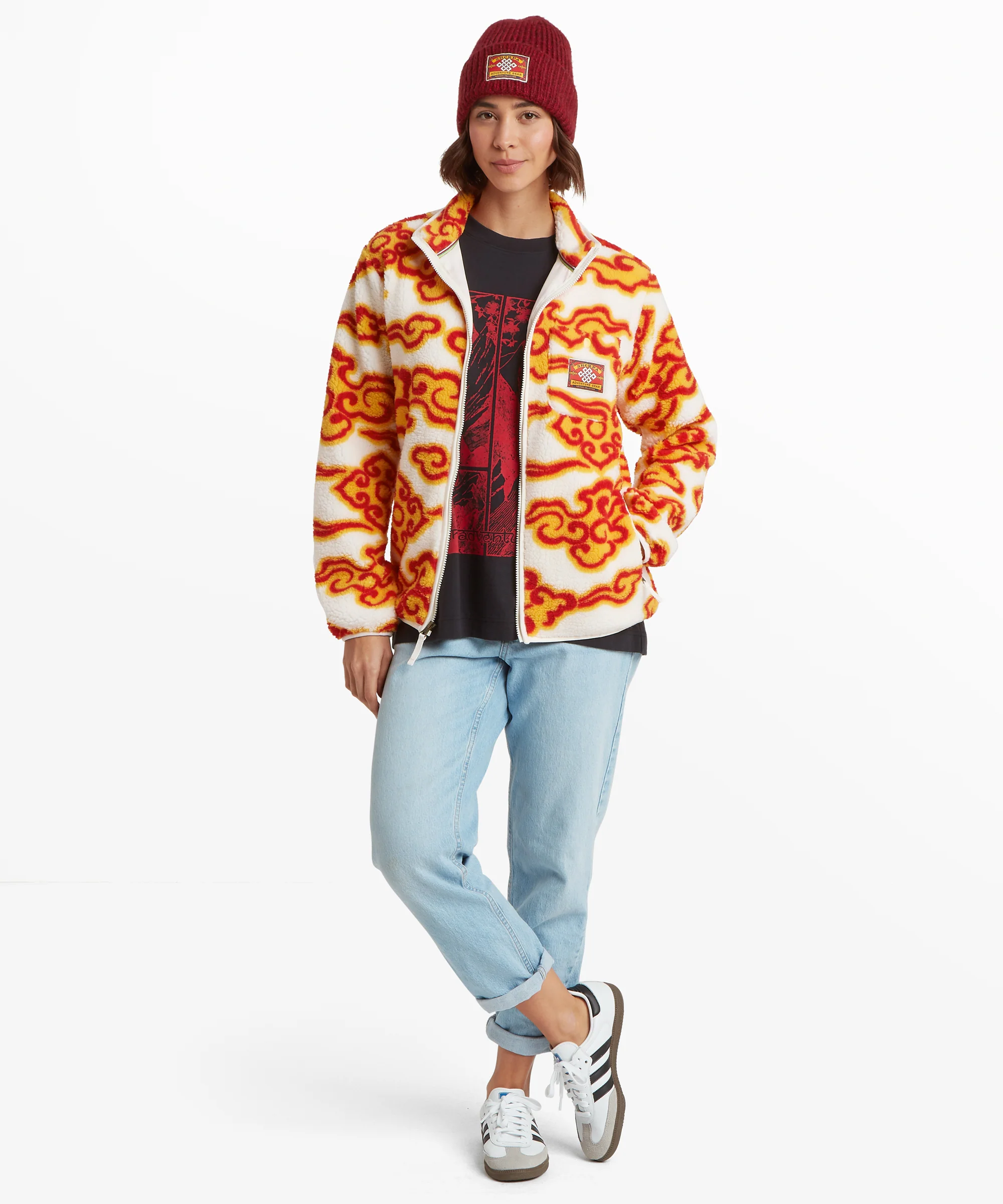 Tarcho Printed Full Zip Fleece  - Peetho Cloud - Image 6