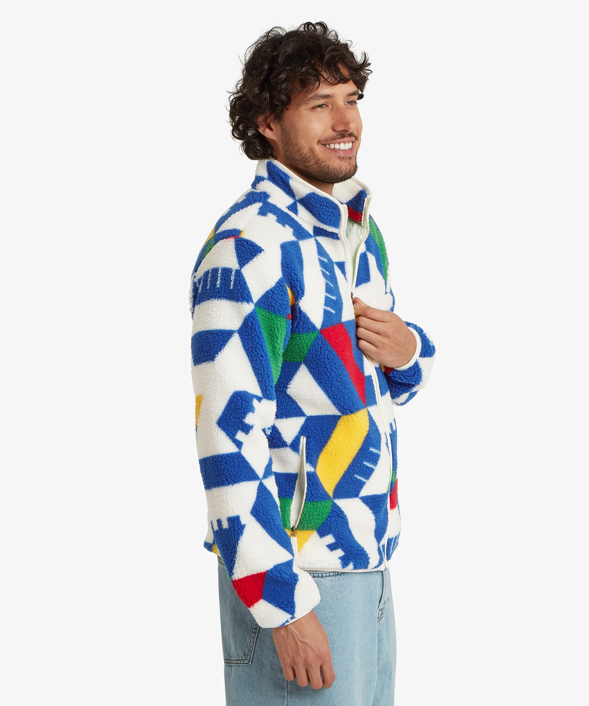 Tarcho Printed Full Zip Fleece  - Peetho Geo Block - Image 5