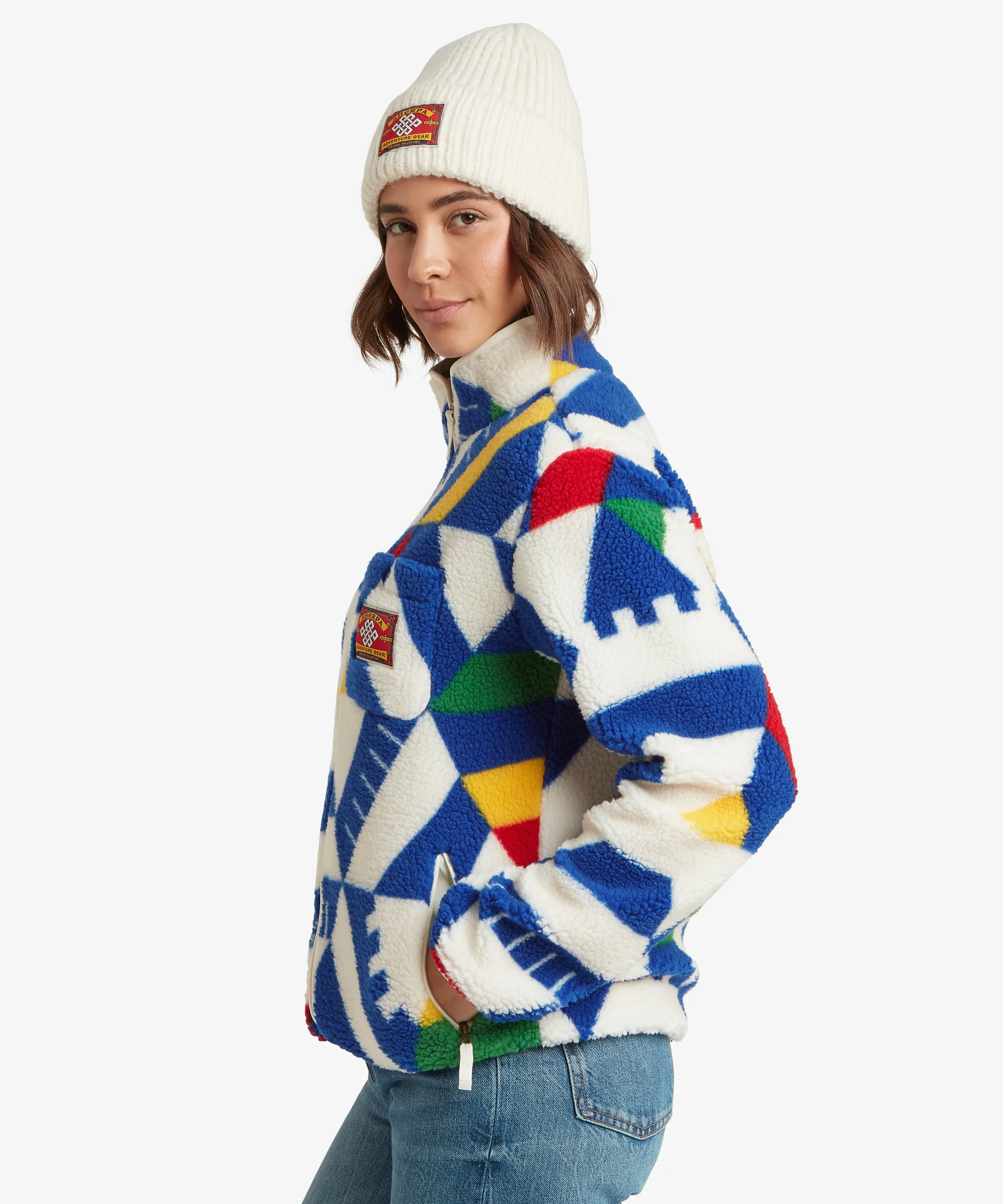 Tarcho Printed Full Zip Fleece  - Peetho Geo Block - Image 6