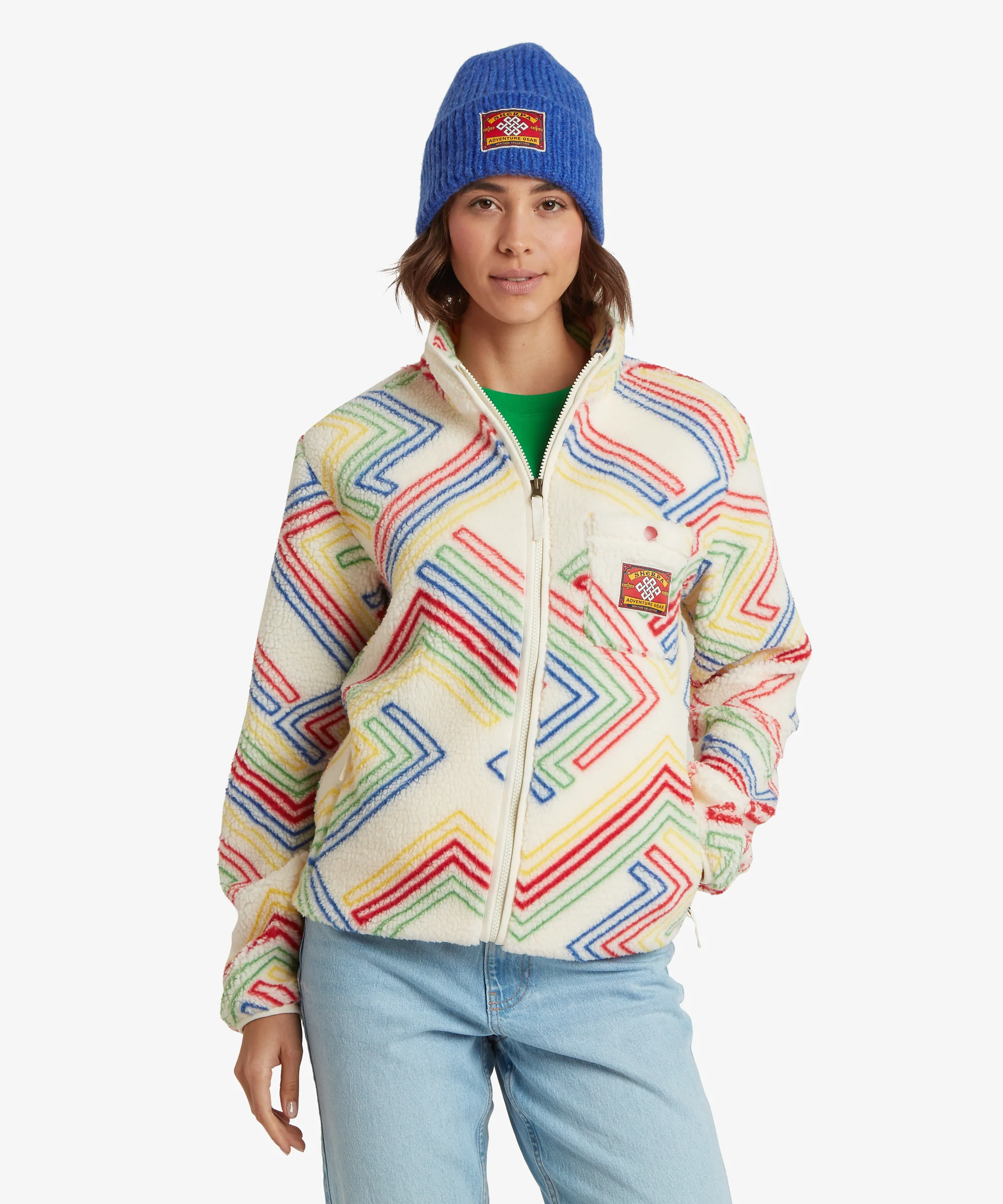 Tarcho Printed Full Zip Fleece  - Peetho Geo Stripes - Image 4