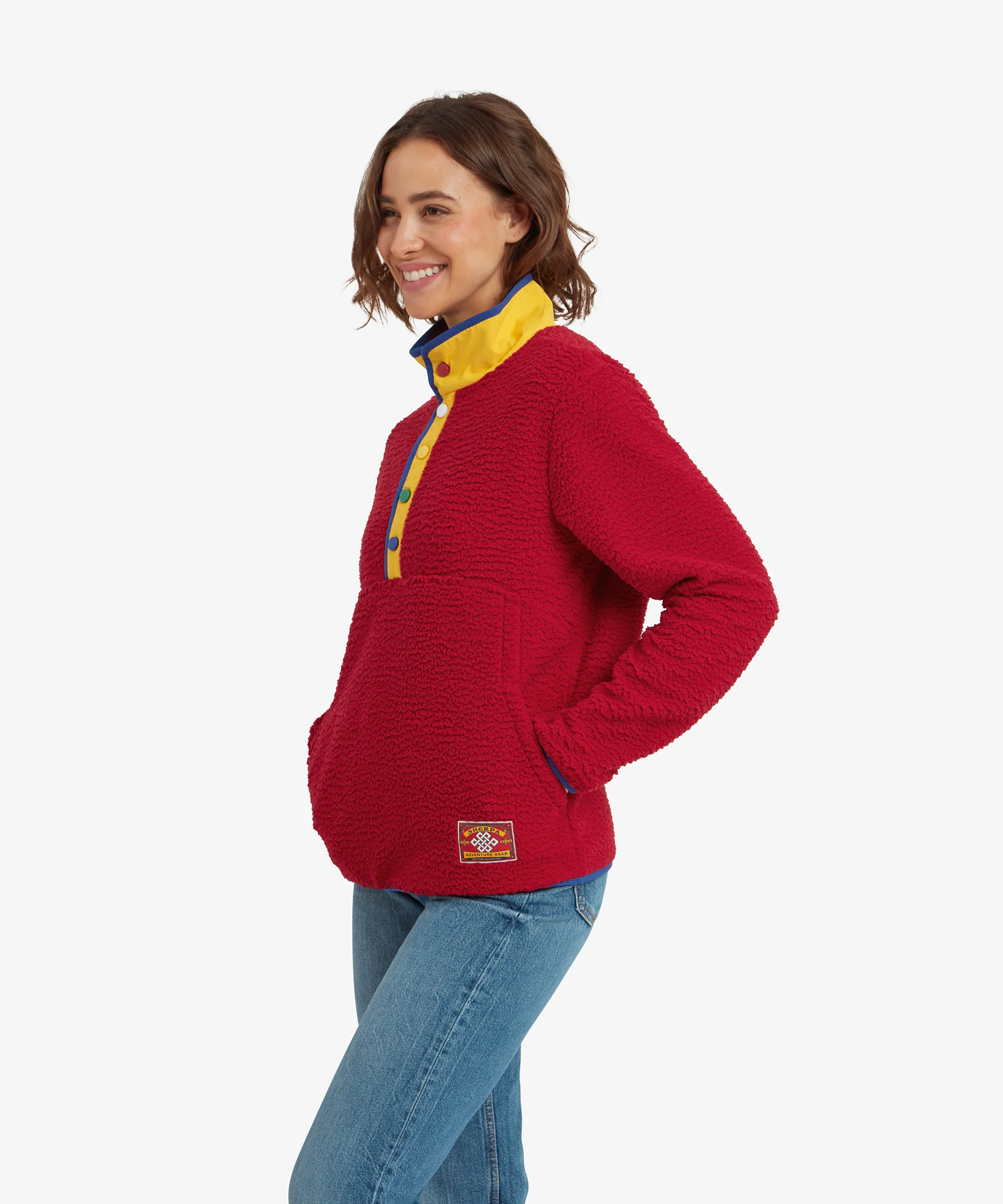Tarcho Quarter Snap Pullover  - Tibetan Red - Image 4