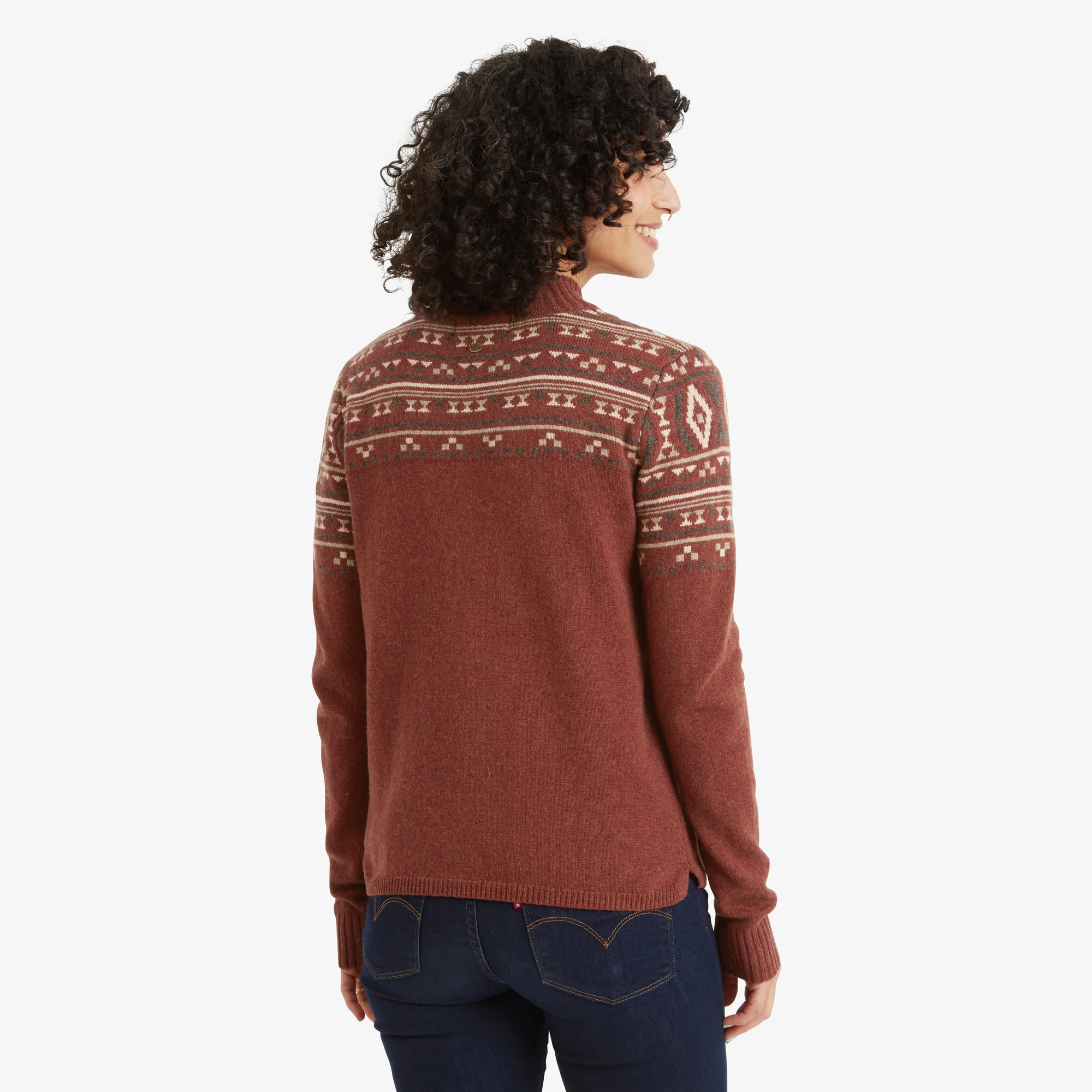 Bhutla Crew Sweater - Rust - Image 5