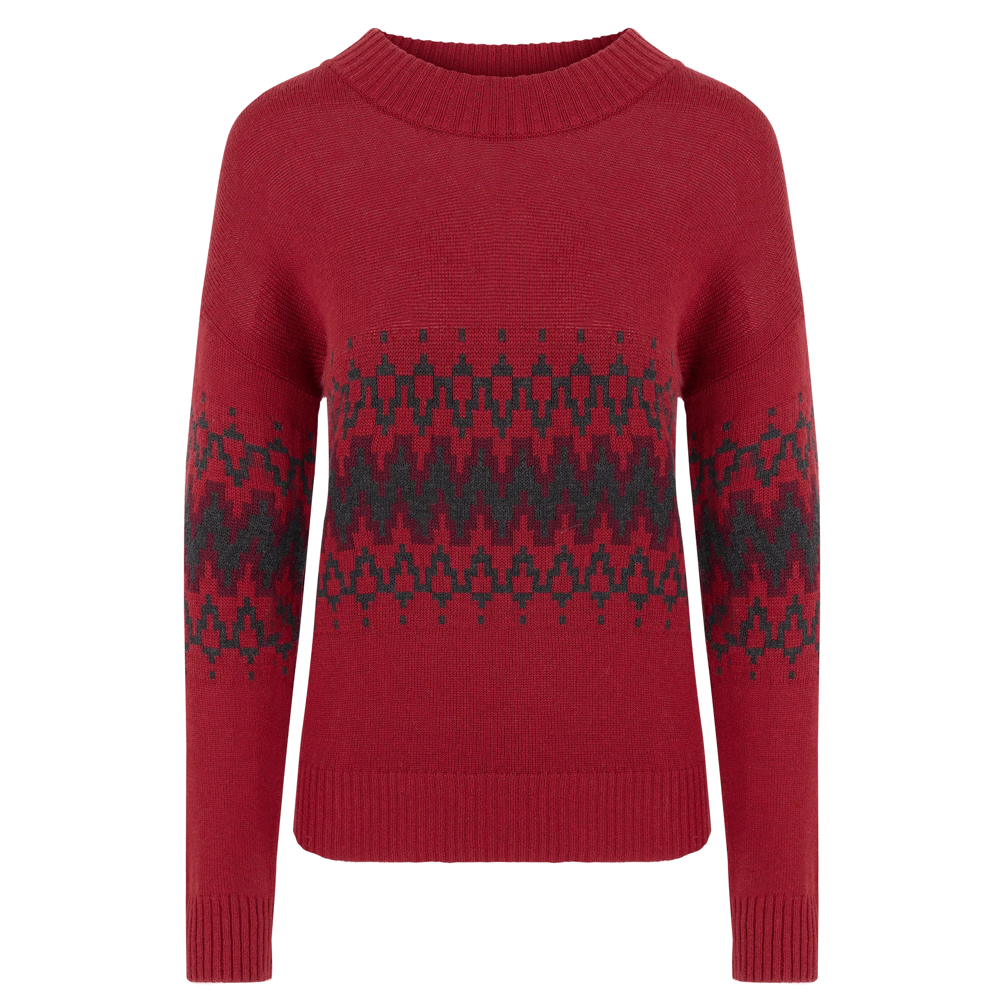 Devaki Eco Crew Sweater - Crimson