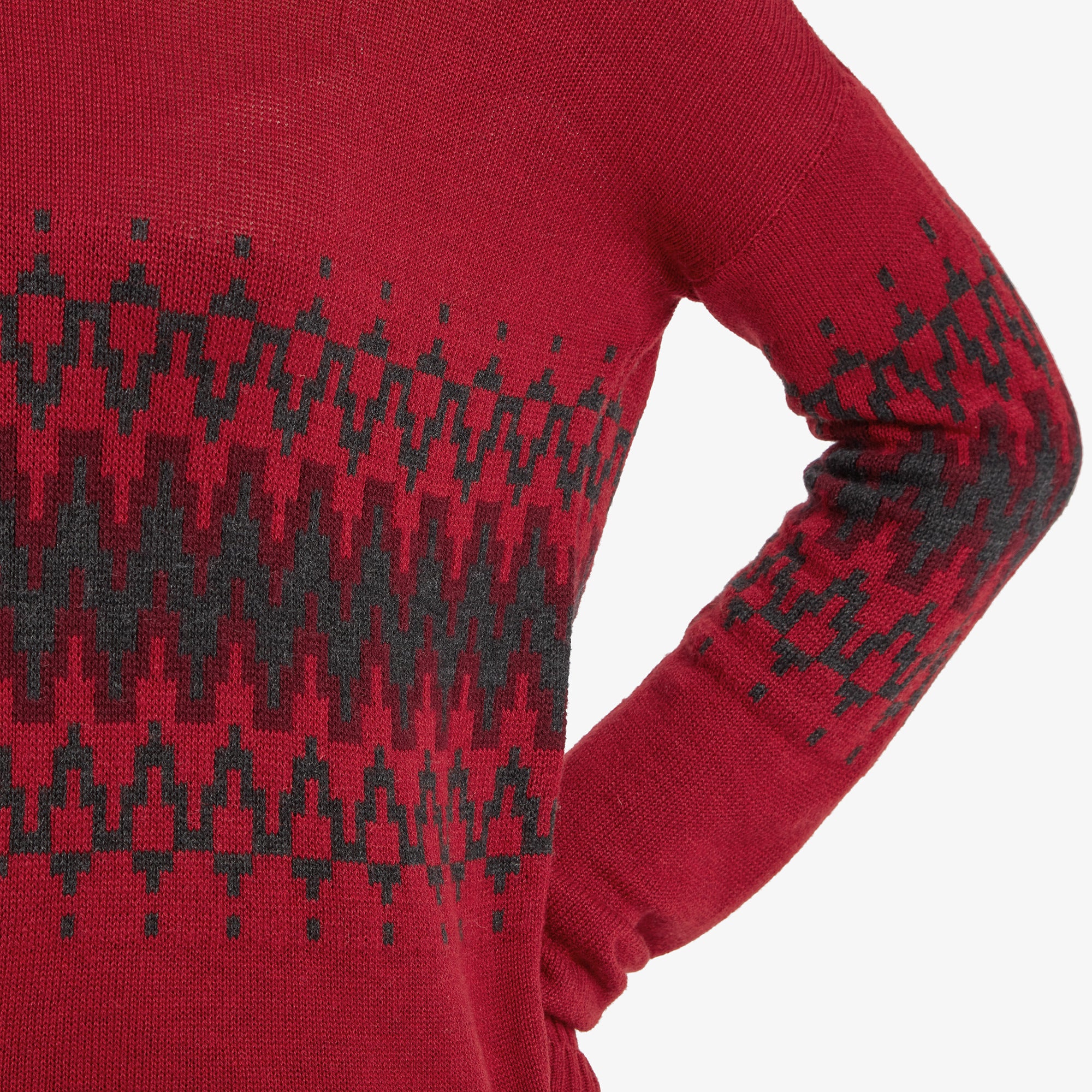 Devaki Eco Crew Sweater - Crimson - Image 7