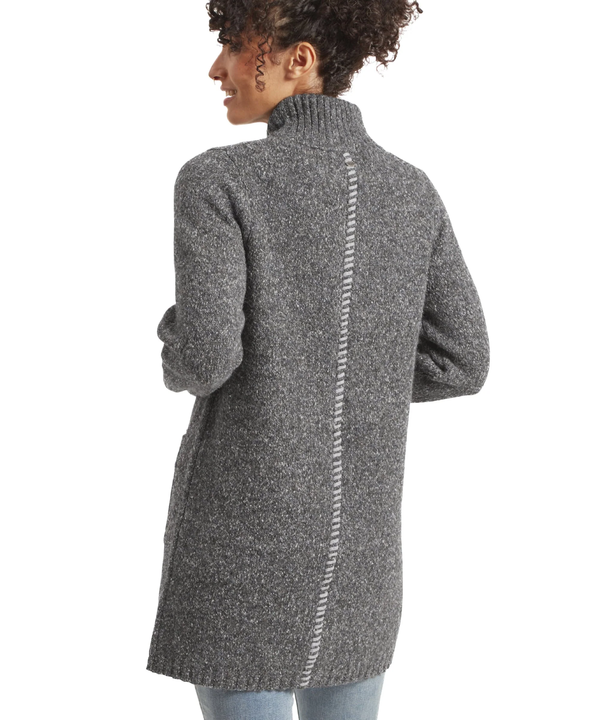 Jaga Full Zip Duster Coat - Kharani Grey - Image 3