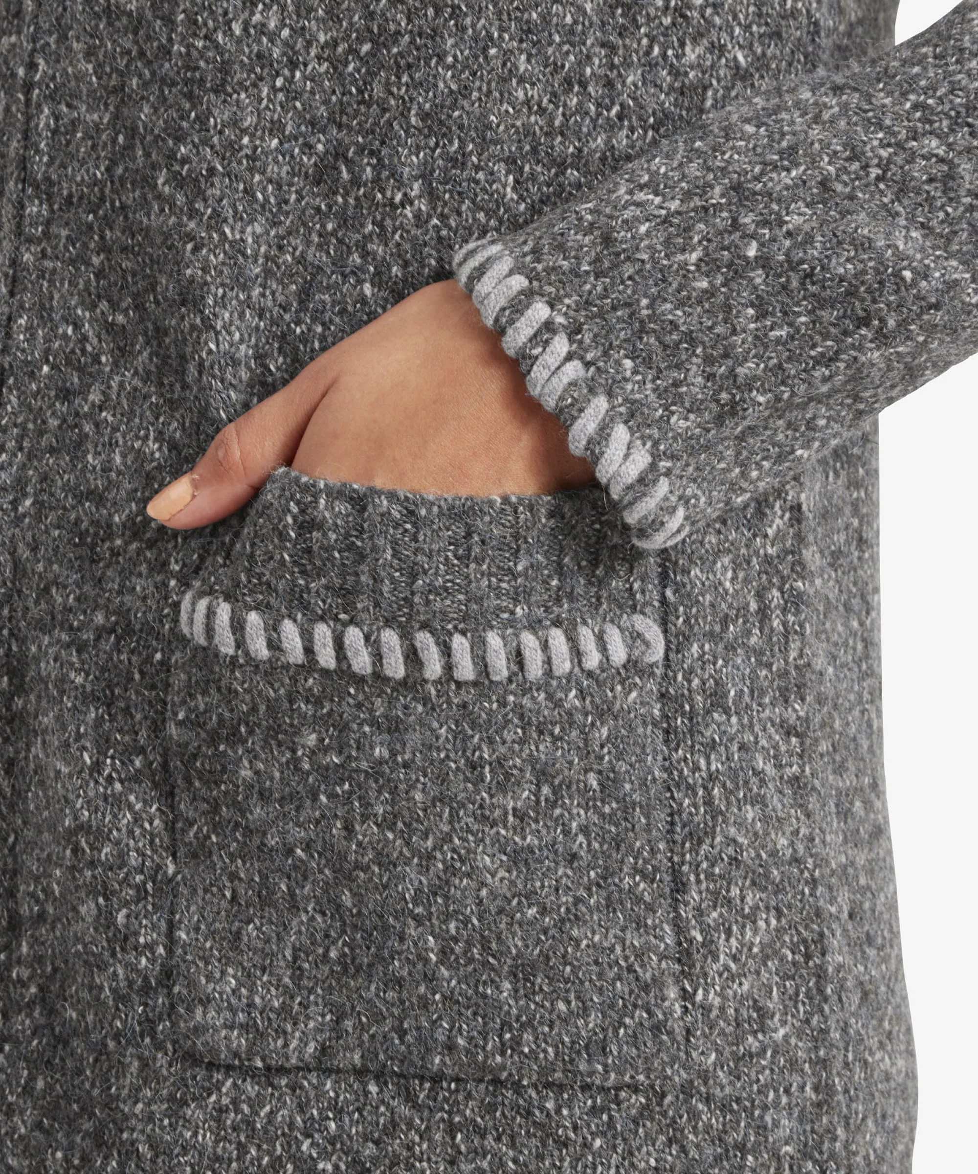 Jaga Full Zip Duster Coat - Kharani Grey - Image 6