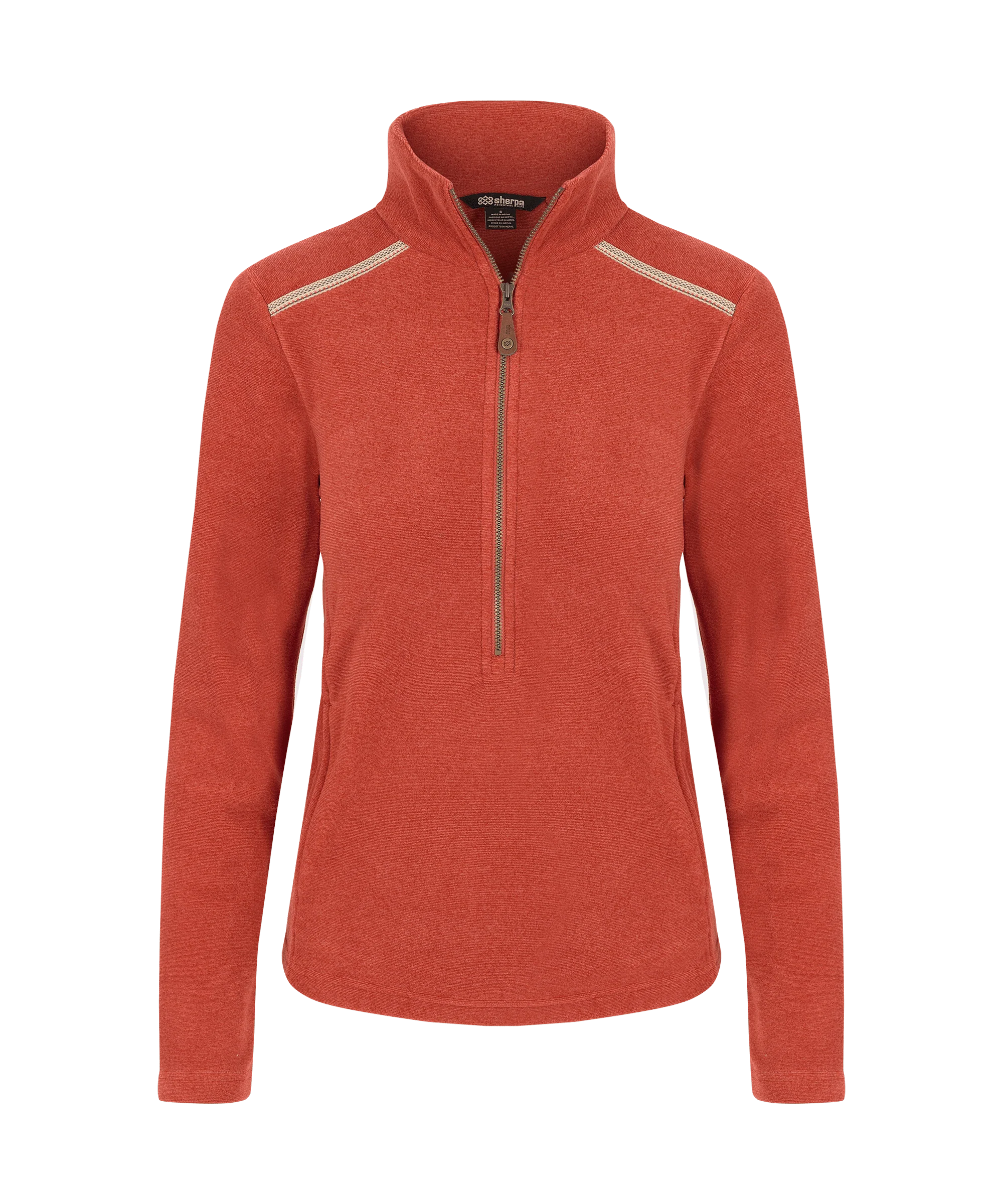 Rolpa Eco Fleece Pullover Zip - Rust