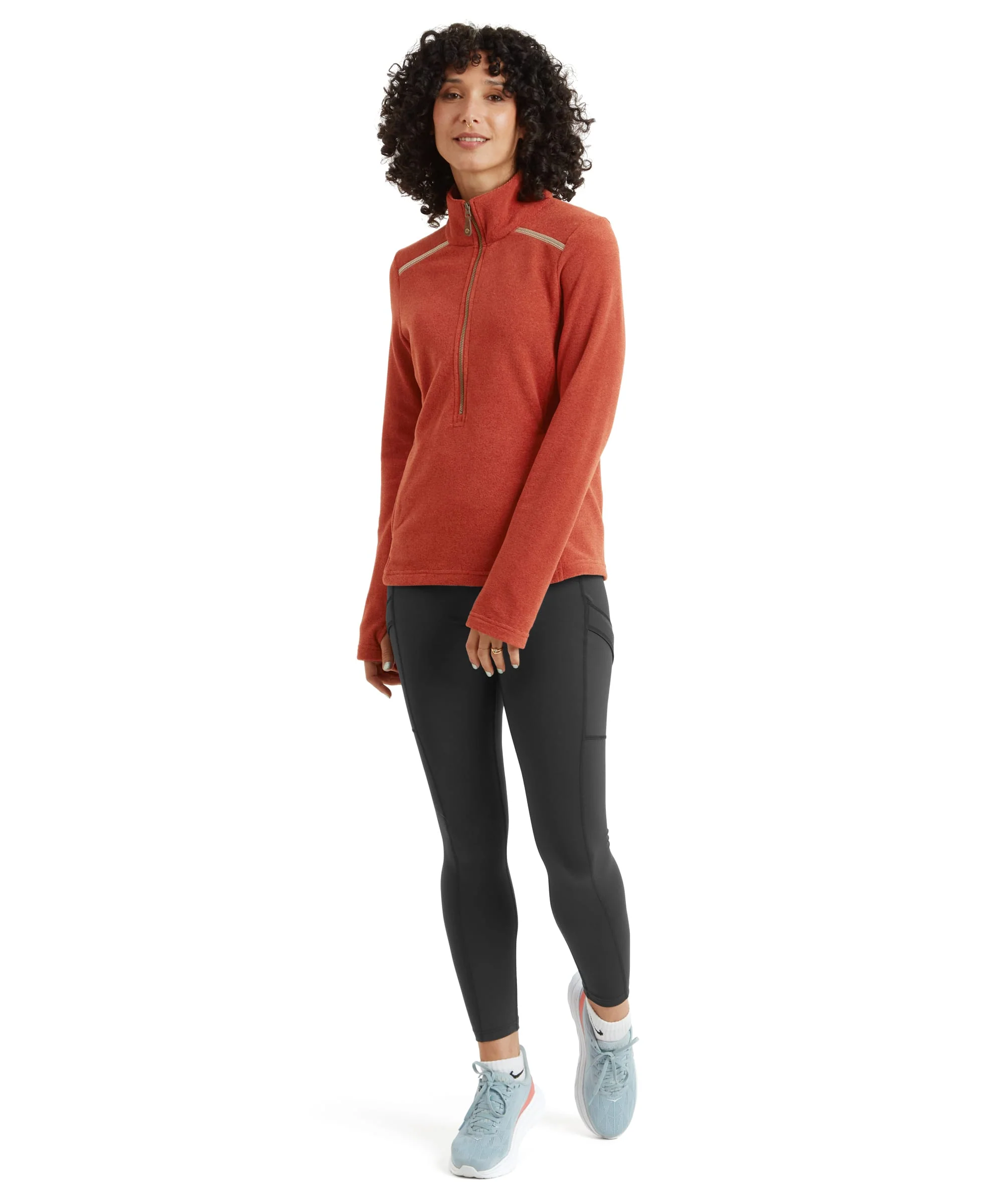 Rolpa Eco Fleece Pullover Zip - Rust - Image 3