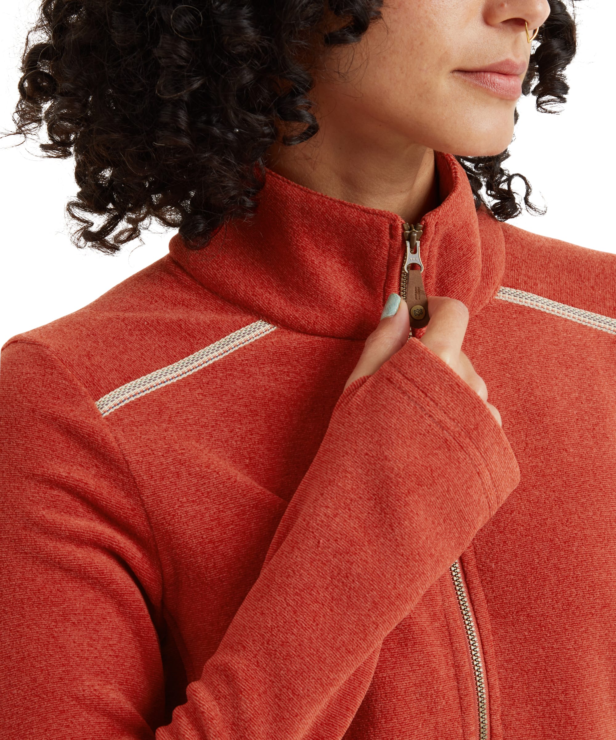 Rolpa Eco Fleece Pullover Zip - Rust - Image 6