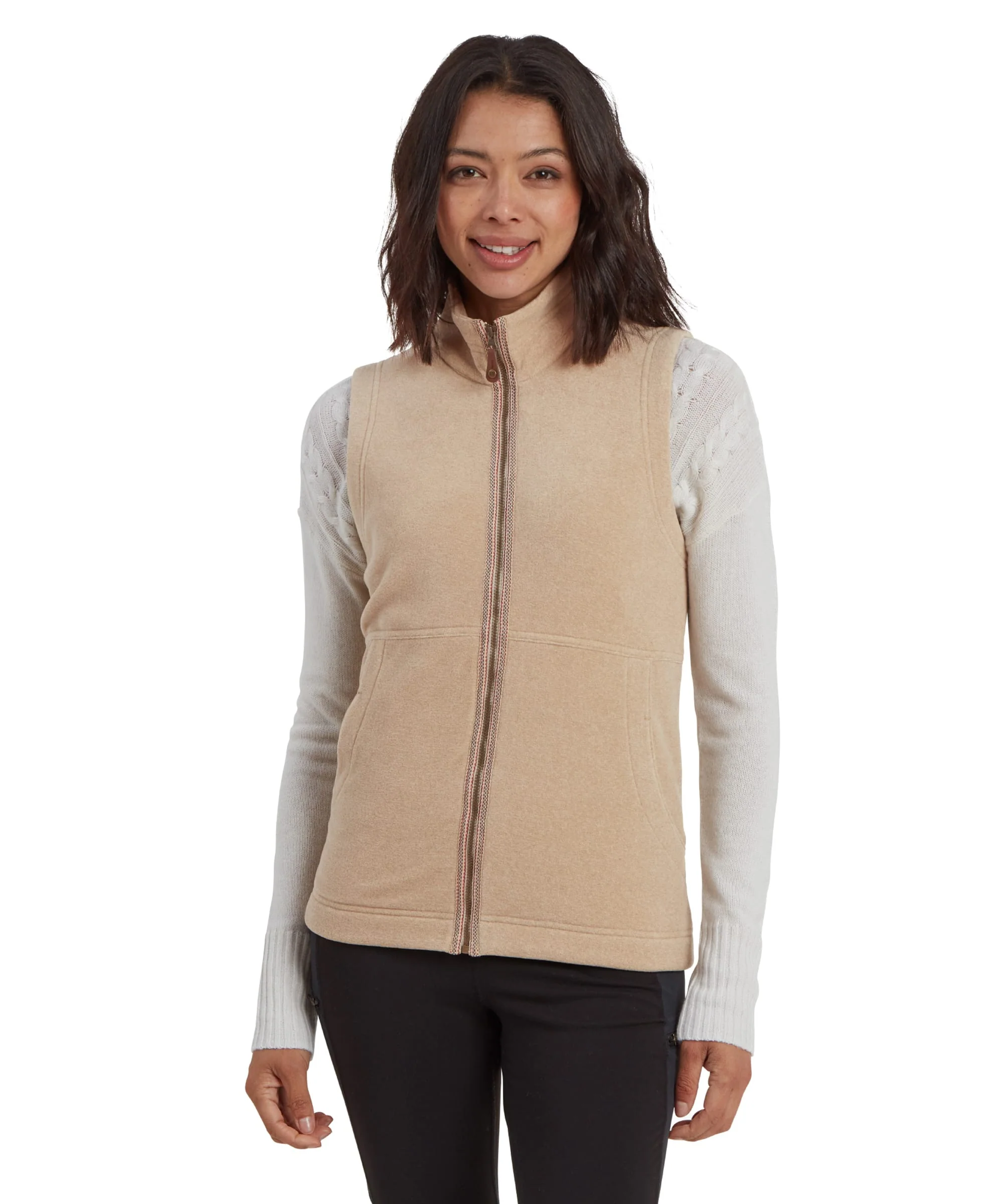 Rolpa Eco Fleece Vest - Bardiya Sand - Image 2