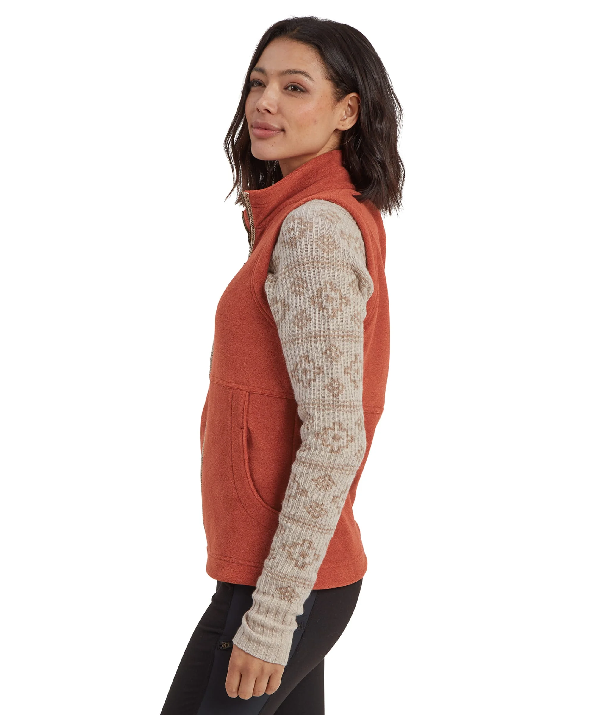 Rolpa Eco Fleece Vest - Rust - Image 4