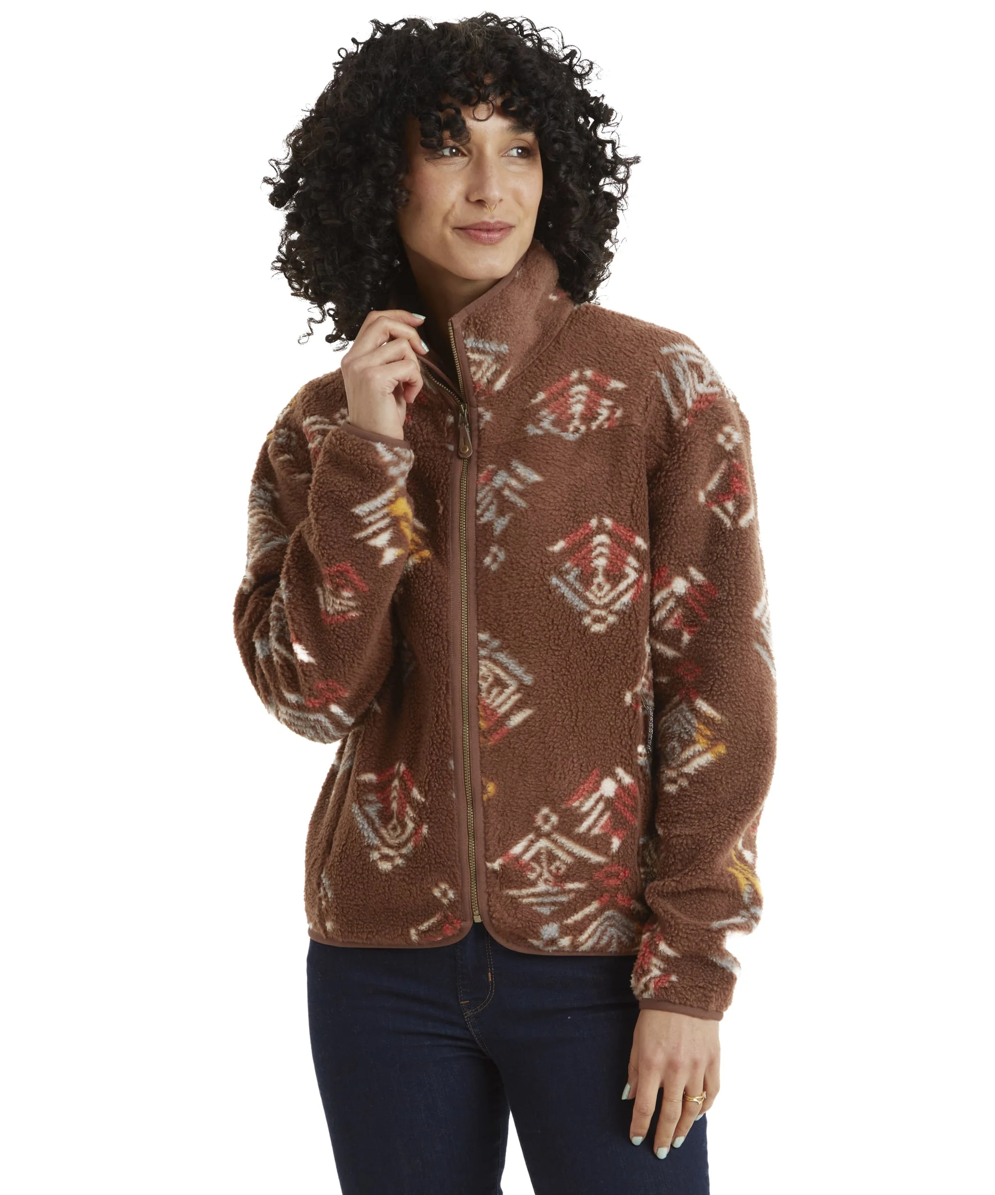 Uddesya Sherpa Fleece Jacket - Cappuccino Yathra - Image 2