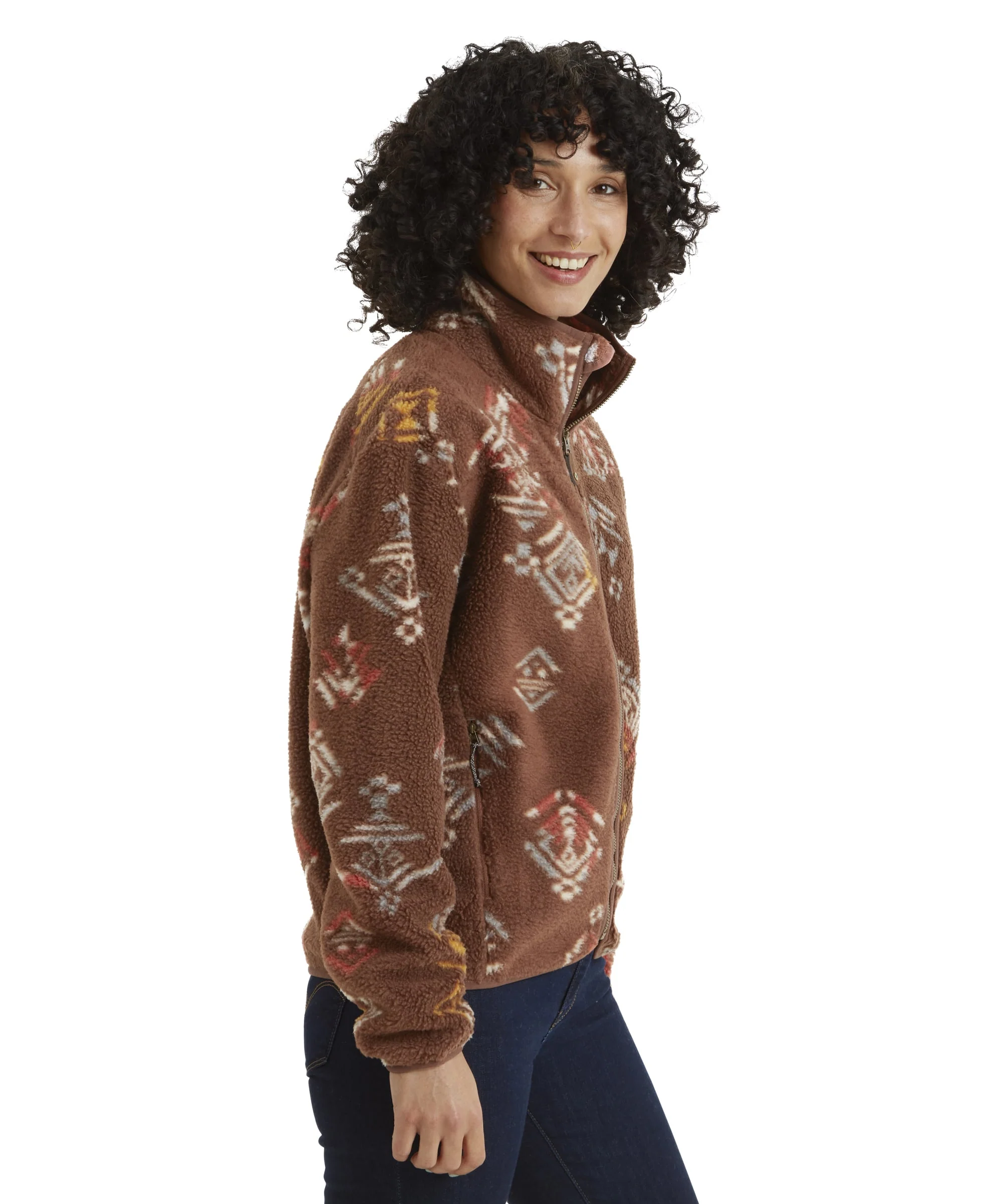 Uddesya Sherpa Fleece Jacket - Cappuccino Yathra - Image 4