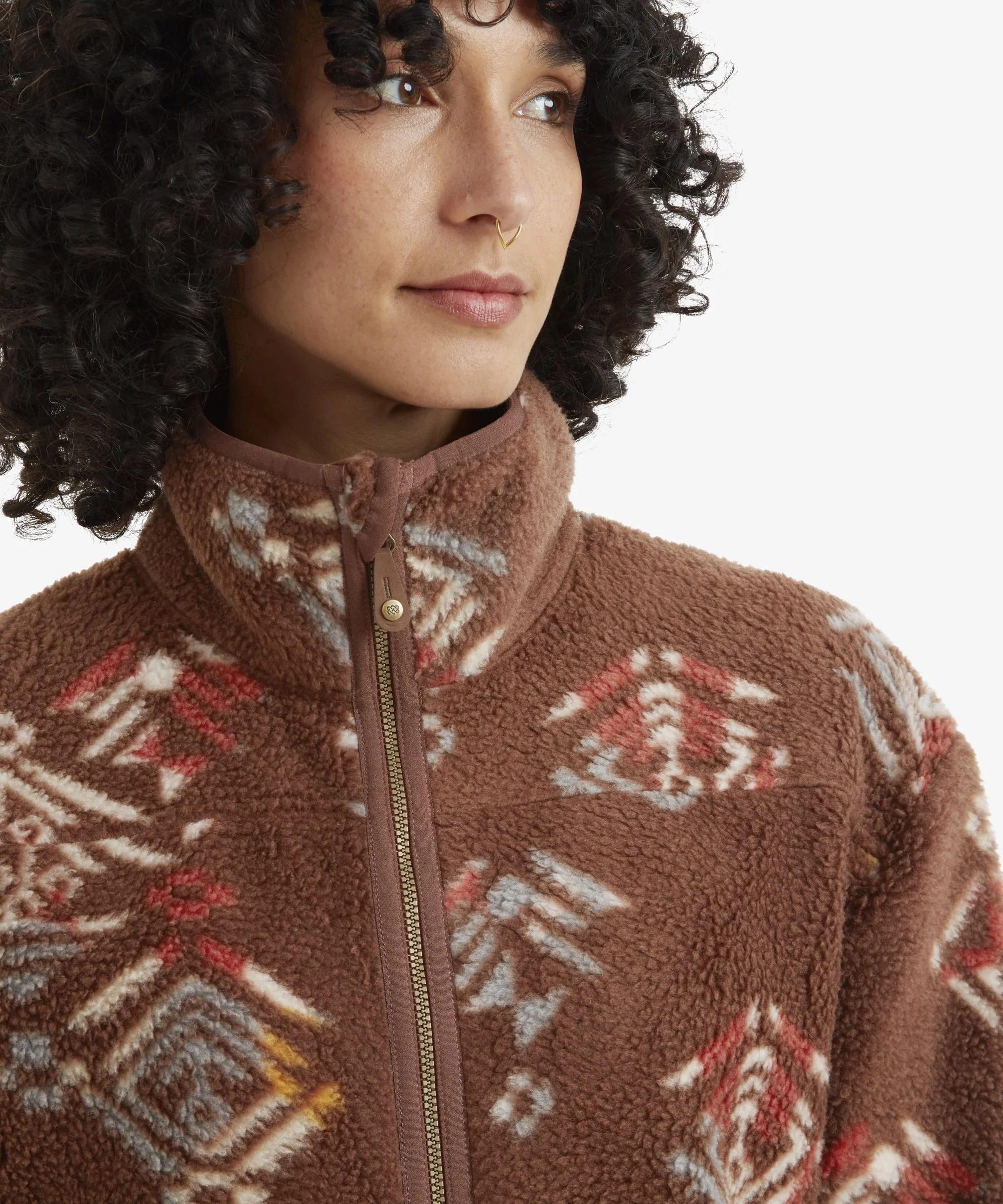 Uddesya Sherpa Fleece Jacket - Cappuccino Yathra - Image 6