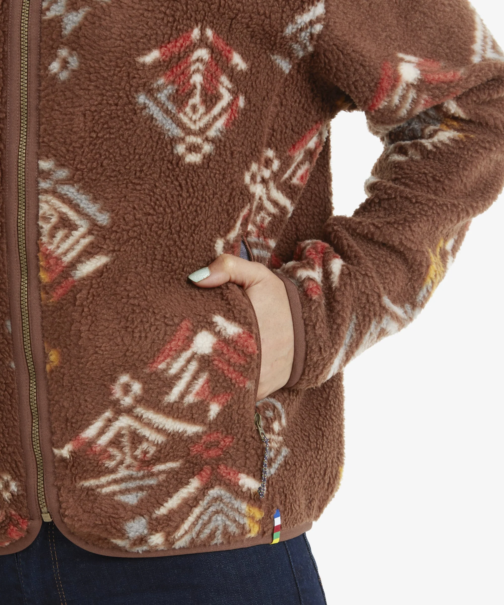Uddesya Sherpa Fleece Jacket - Cappuccino Yathra - Image 7