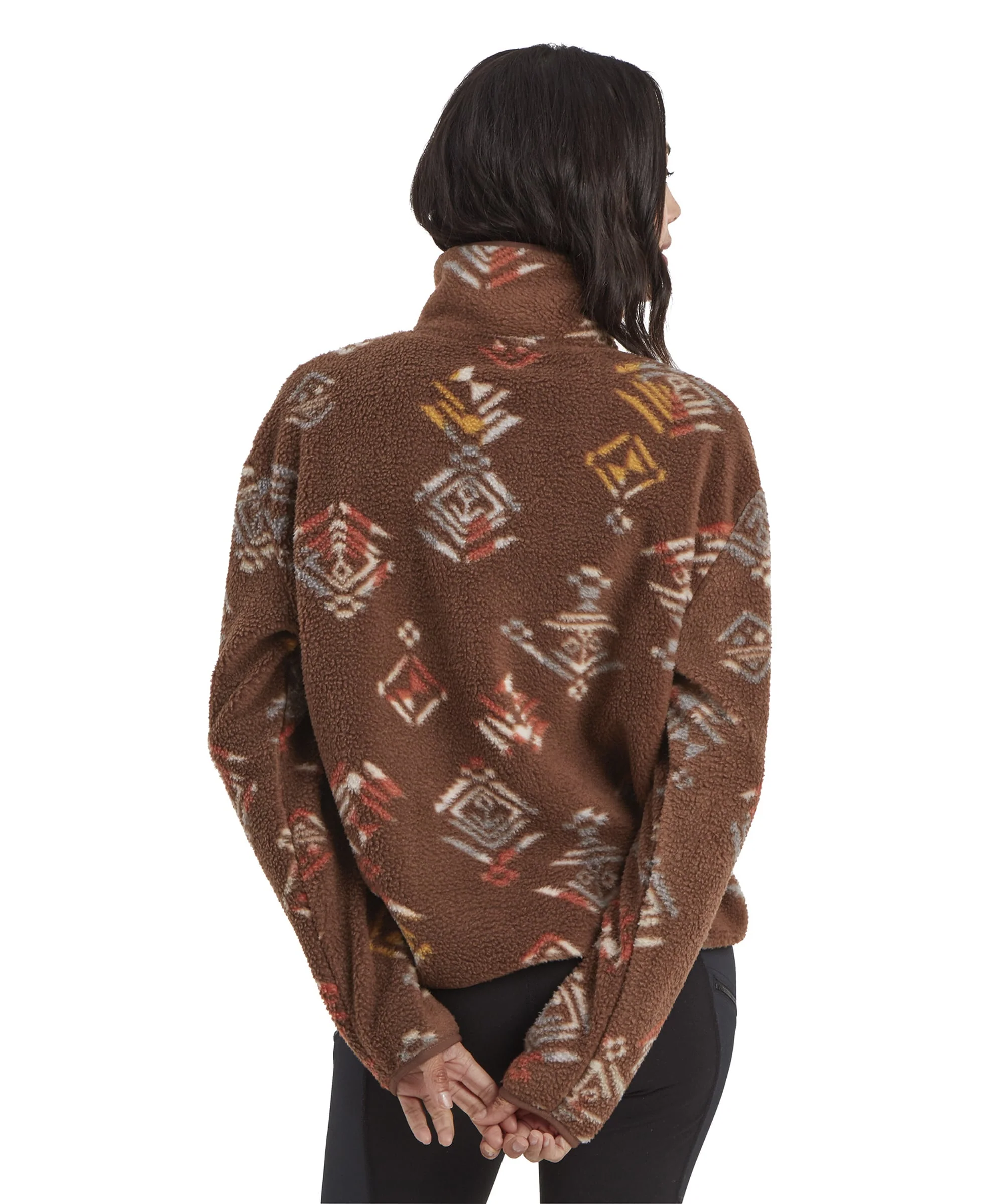 Uddesya Quarter Zip Sherpa Jacket - Cappuccino Yathra - Image 5