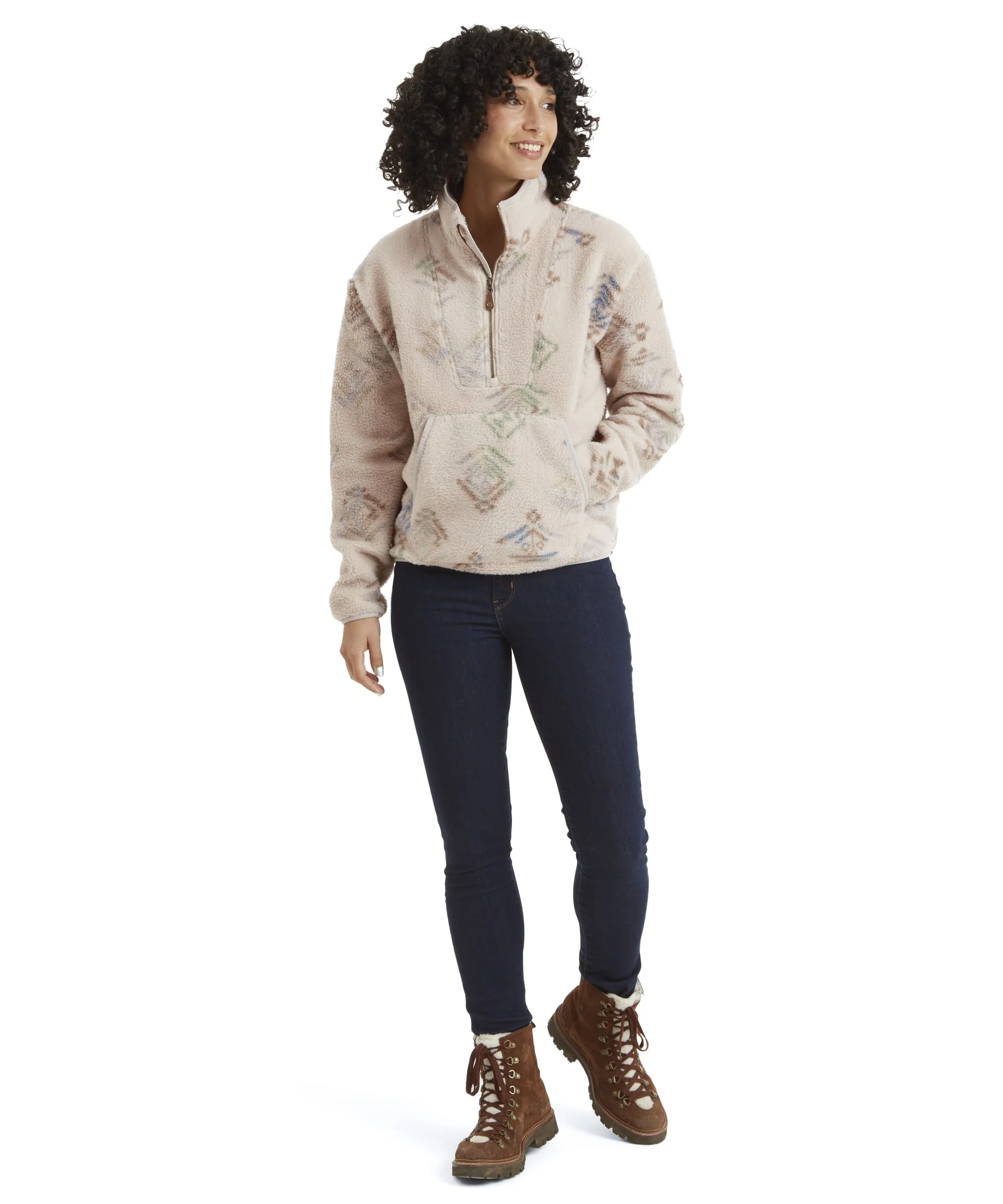 Uddesya Quarter Zip Sherpa Jacket - Goa Sand Yathra - Image 3