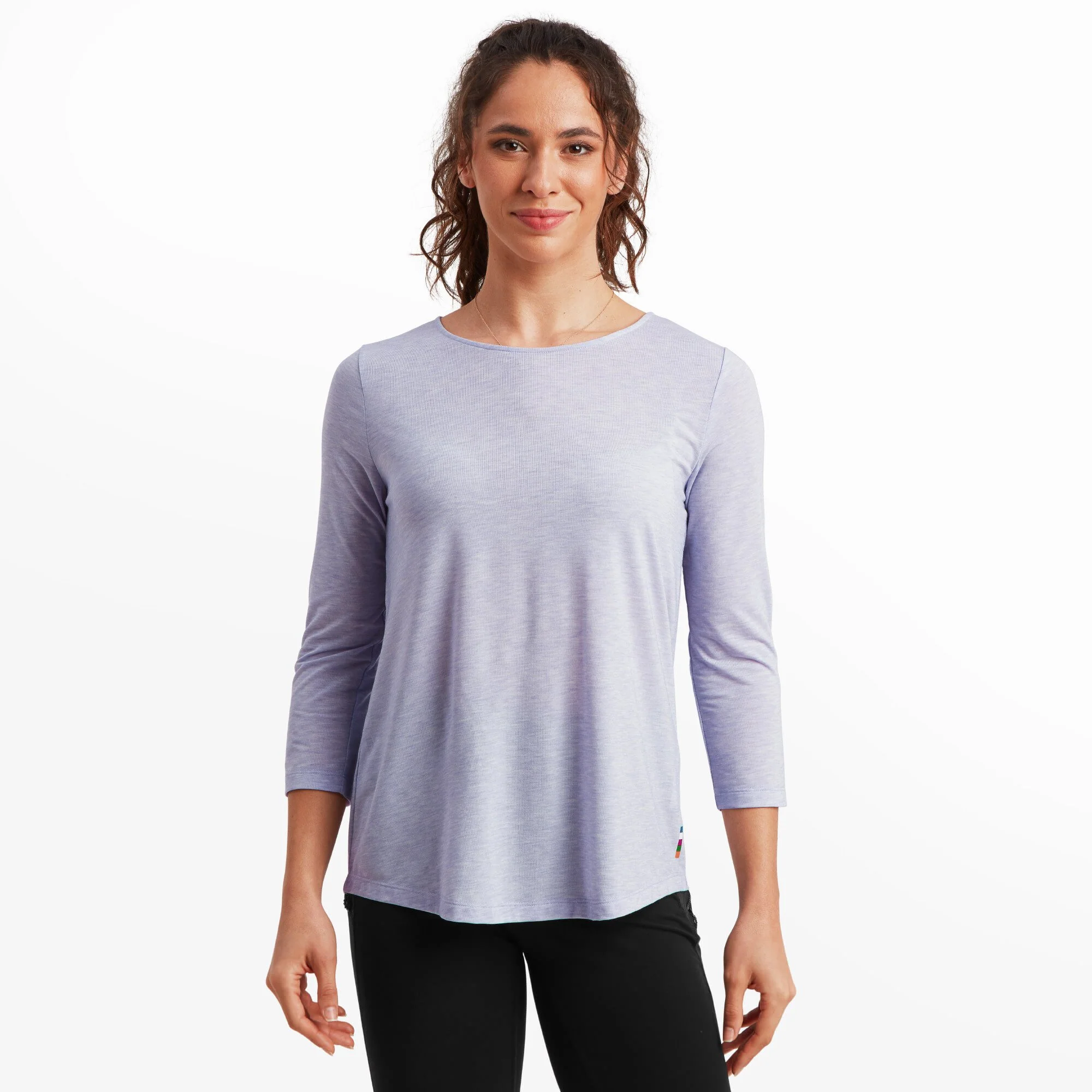 Asha 3 Quarter Sleeve Top - Lavender - Image 2