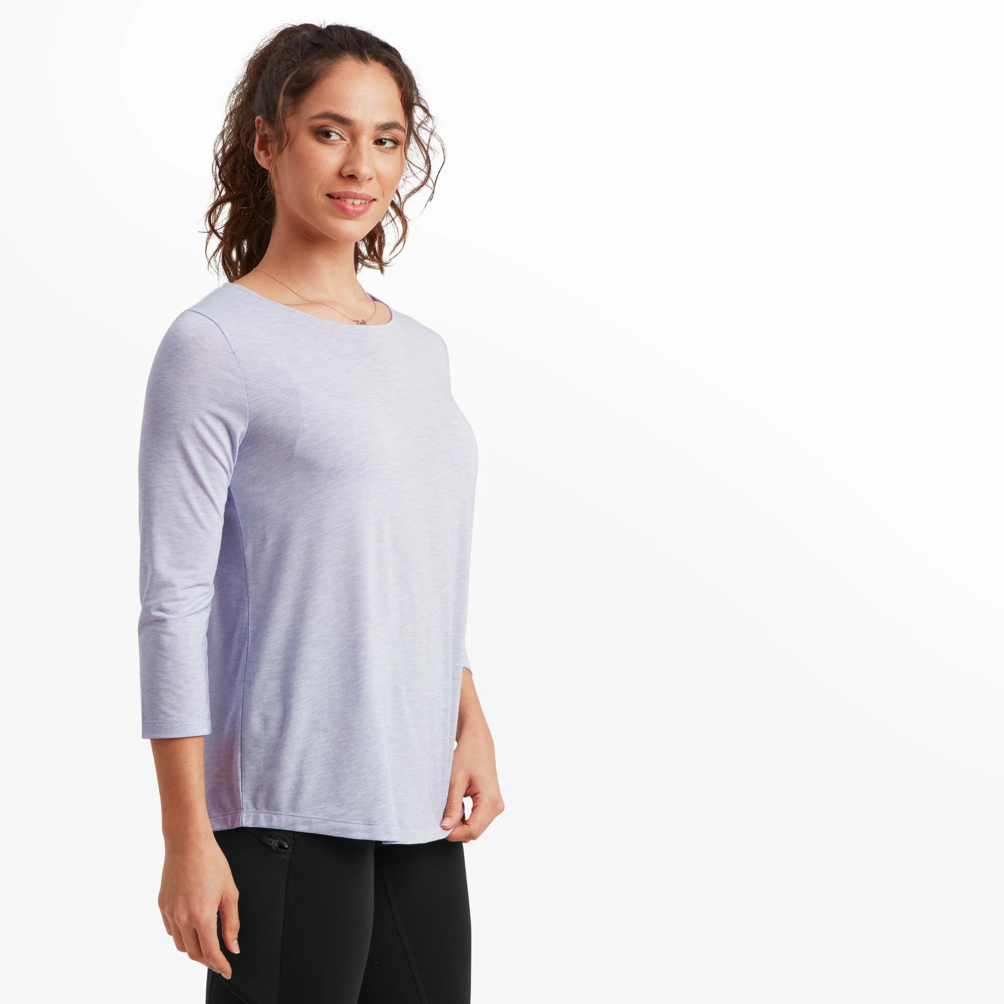Asha 3 Quarter Sleeve Top - Lavender - Image 3