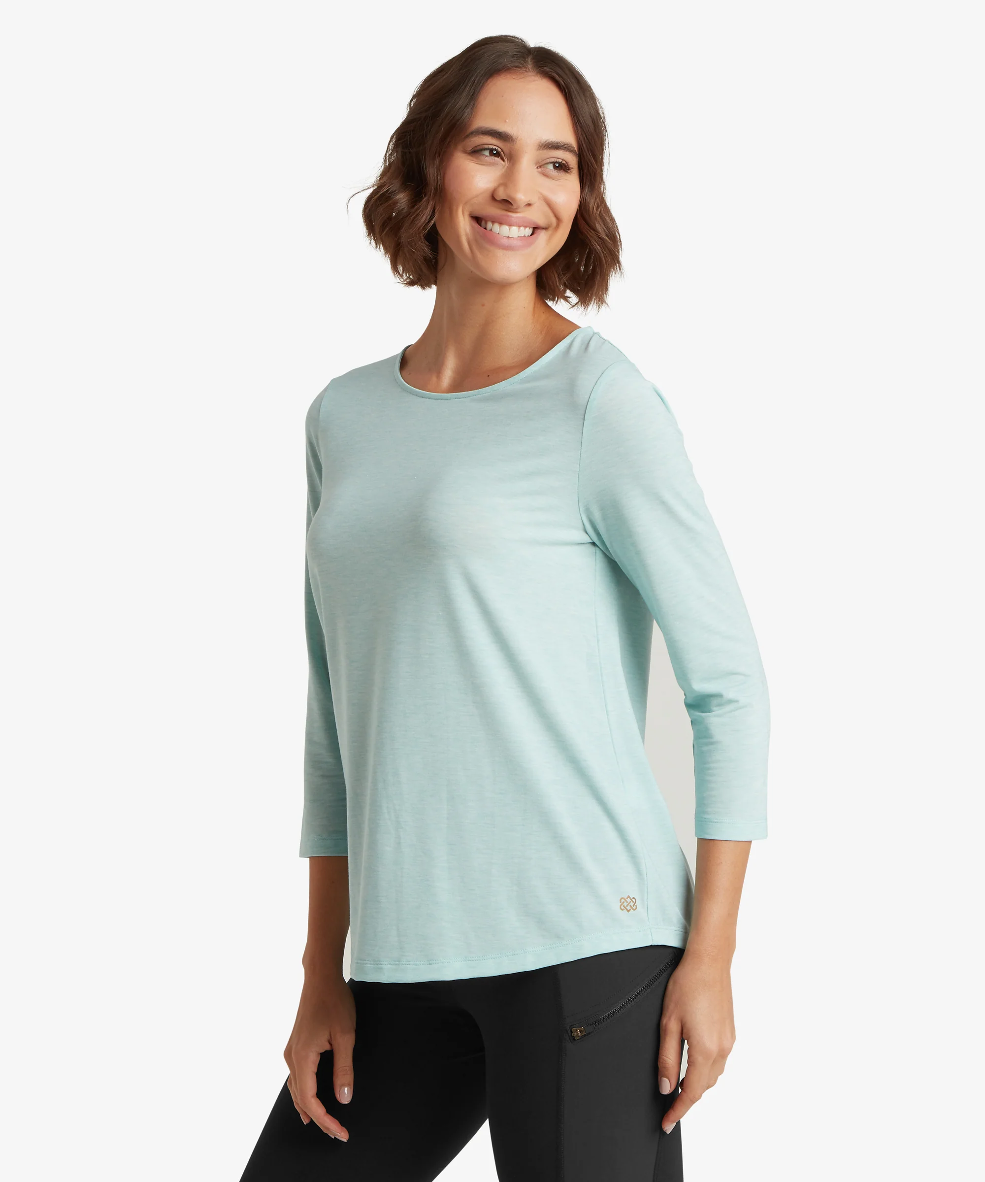 Asha 3 Quarter Sleeve Top - Light Mist - Image 4