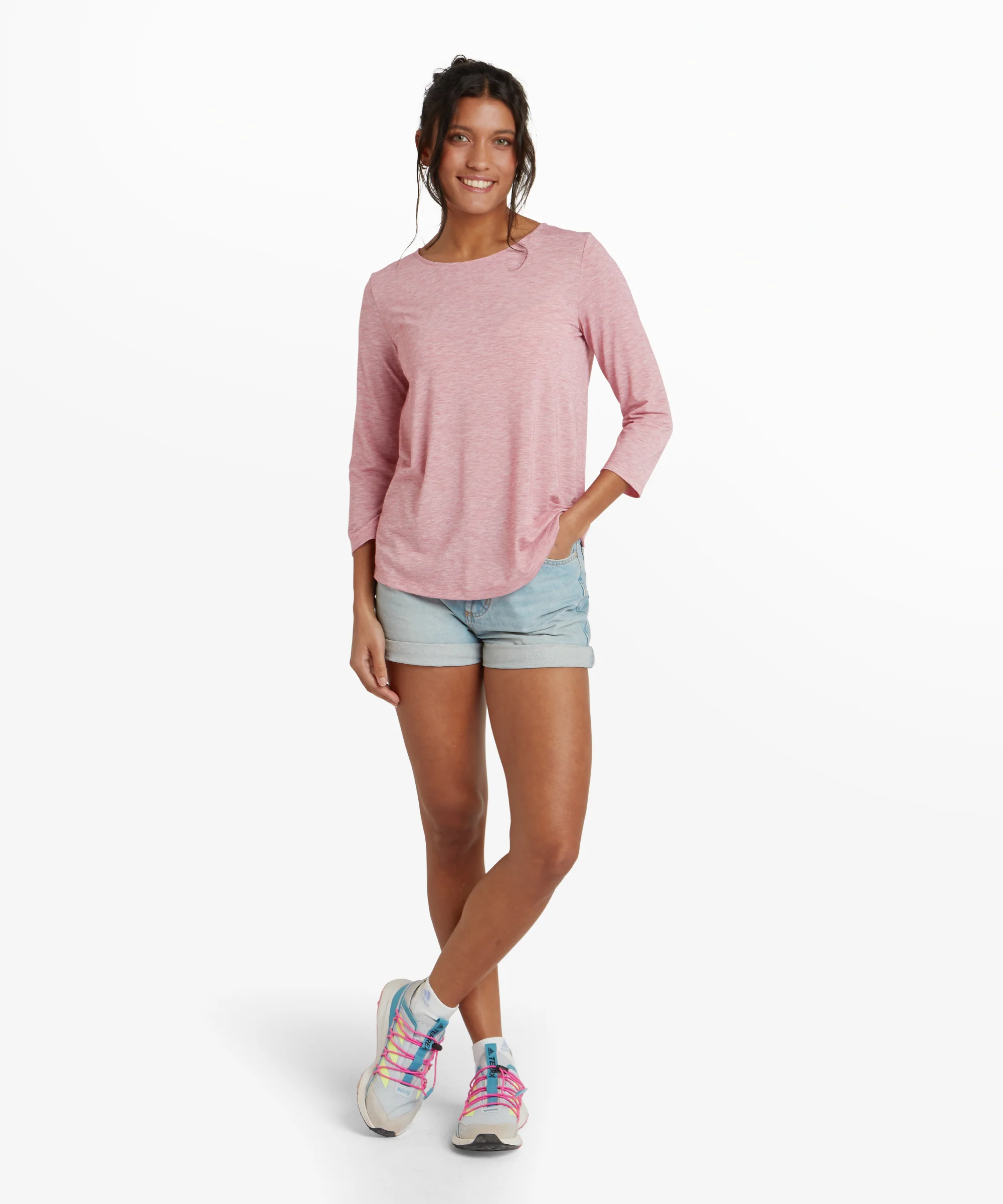 Asha 3 Quarter Sleeve Top - Mineral Red - Image 3