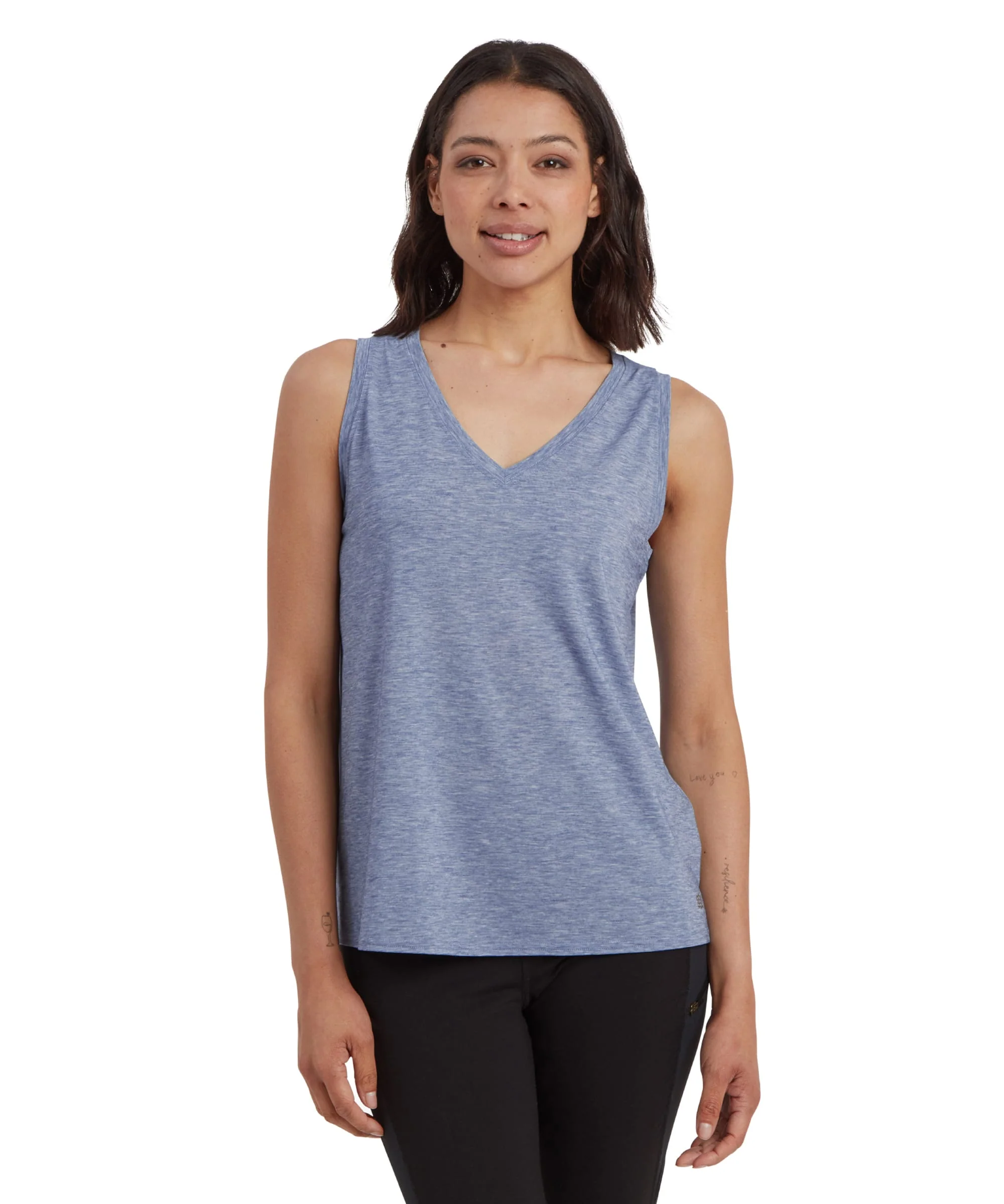 Asha V-Neck Tank Top - Seaport Blue - Image 2