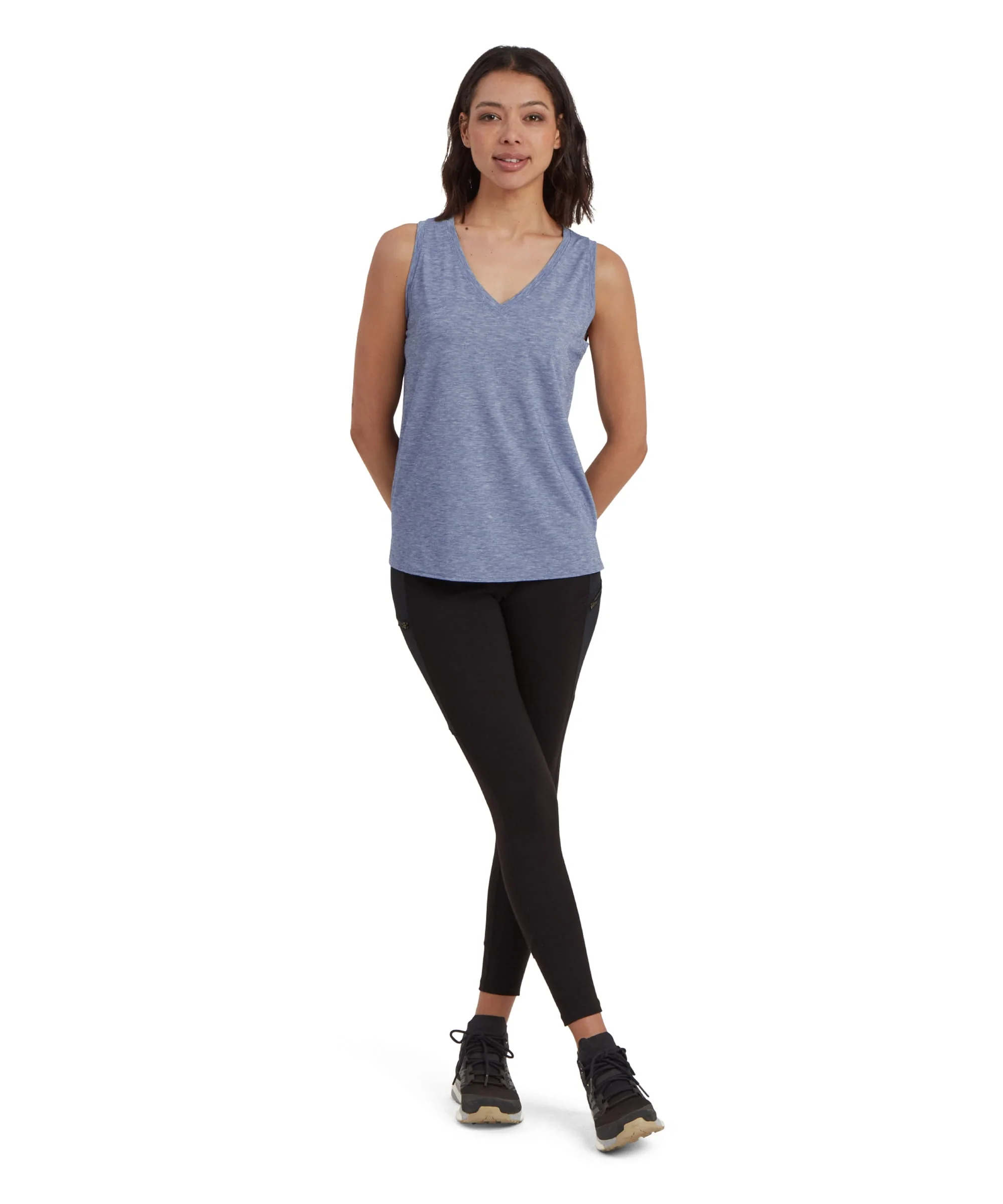 Asha V-Neck Tank Top - Seaport Blue - Image 3