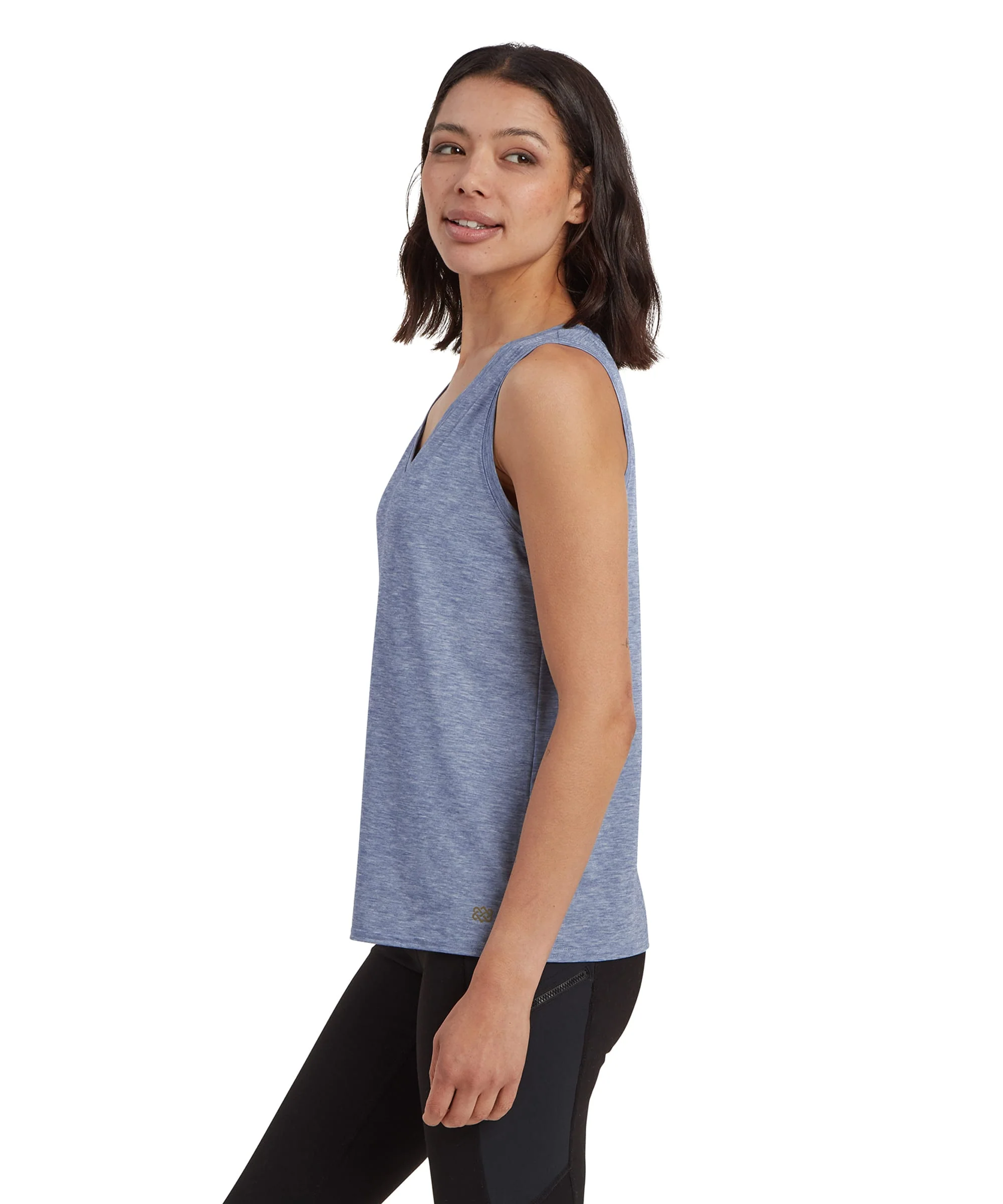 Asha V-Neck Tank Top - Seaport Blue - Image 4