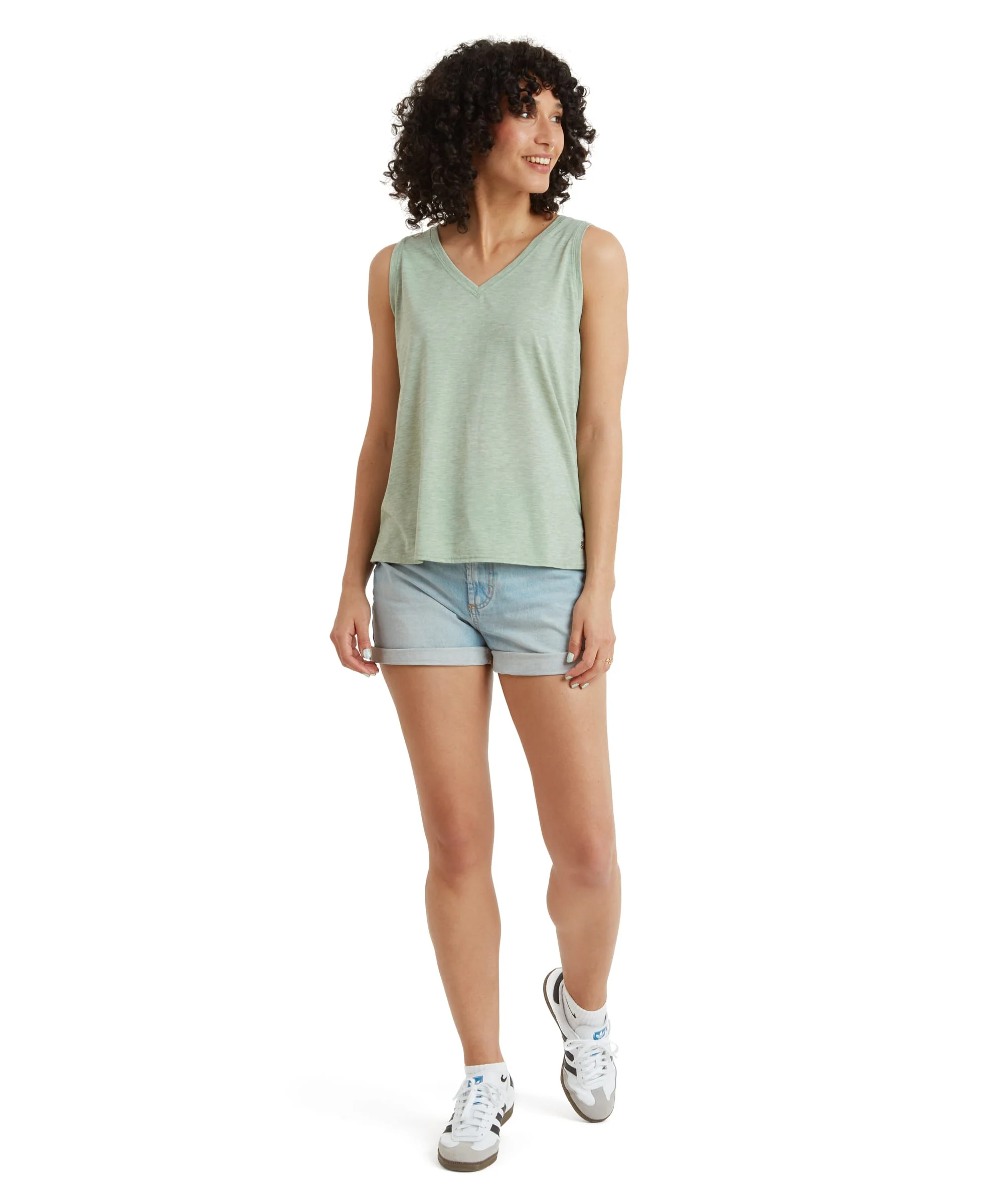 Asha V-Neck Tank Top - Thyme - Image 3