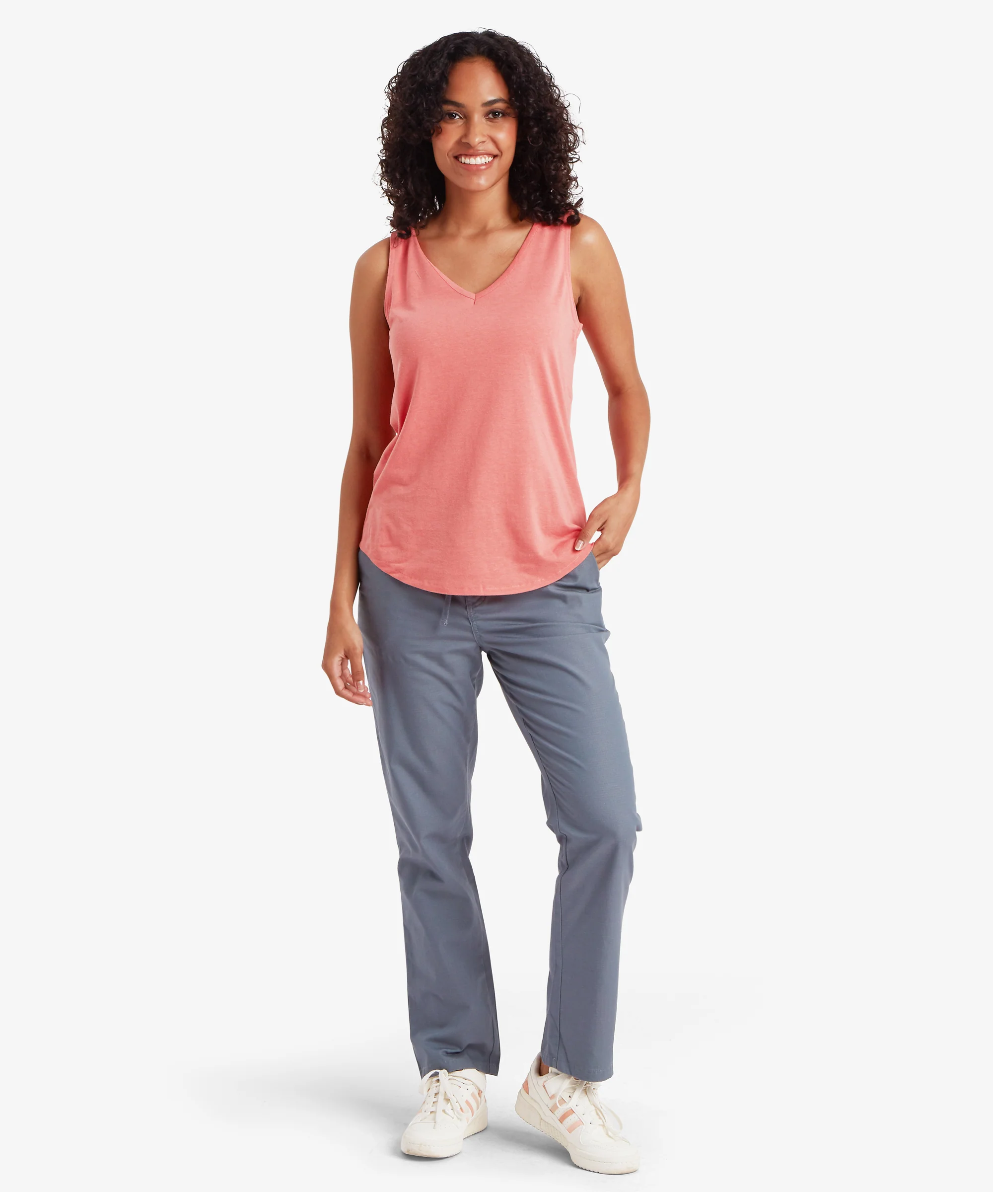 Bali V-Neck Tank Top - Rose Gold - Image 3